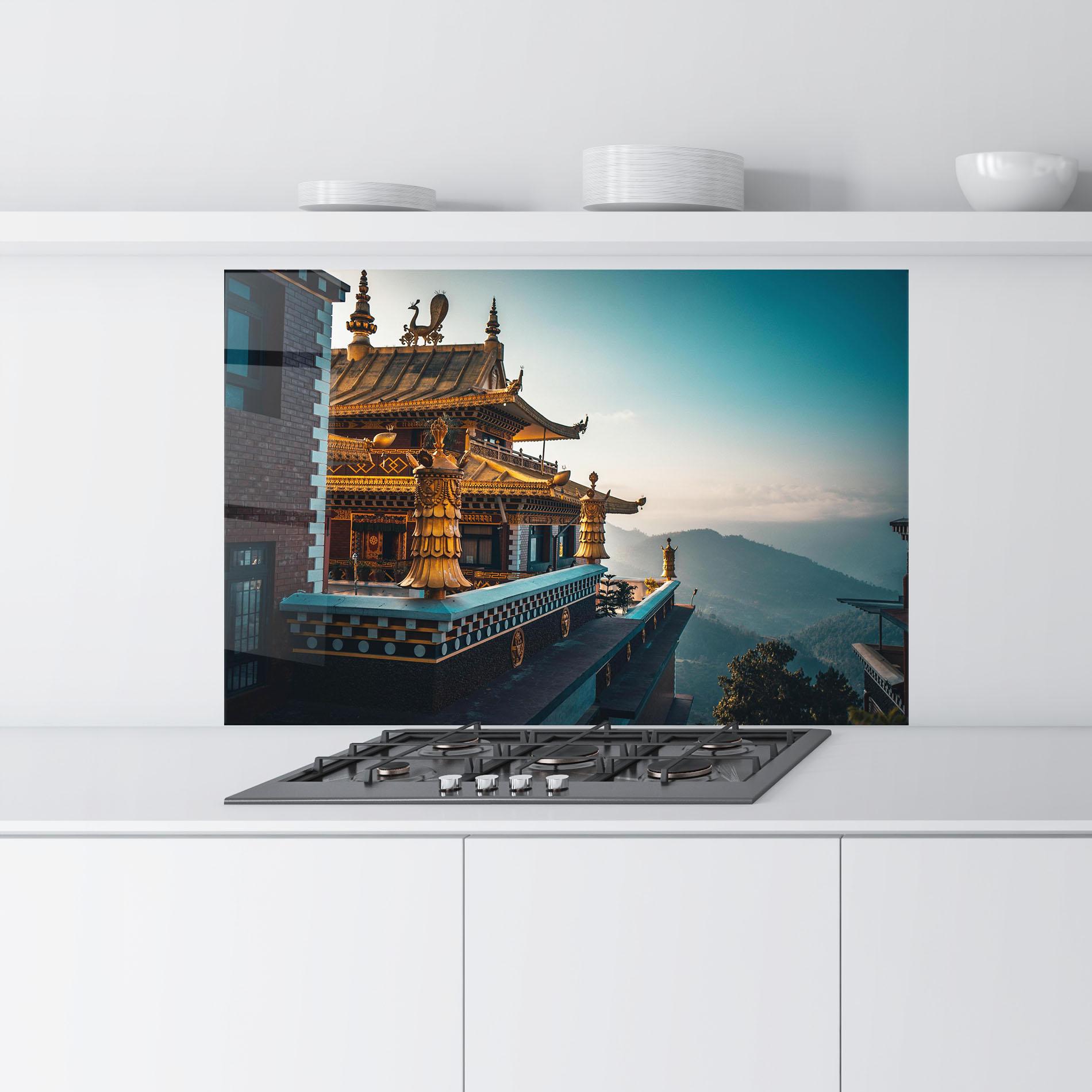 Panou Sticla Bucatarie Namo Buddha mockup 9