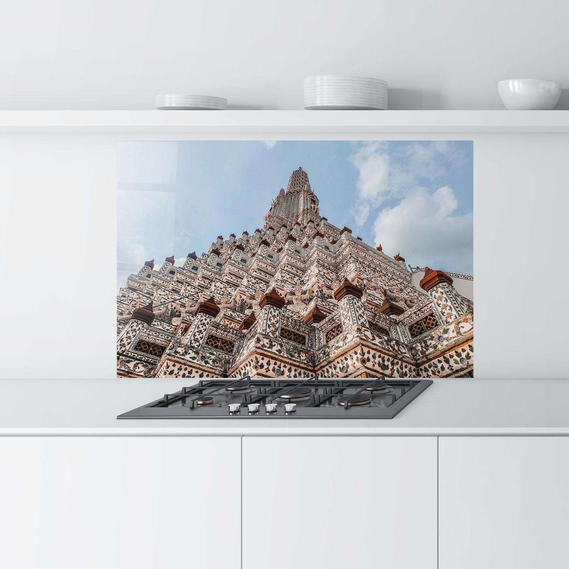 Panou Sticla Bucatarie Temple Of Dawn mockup 9