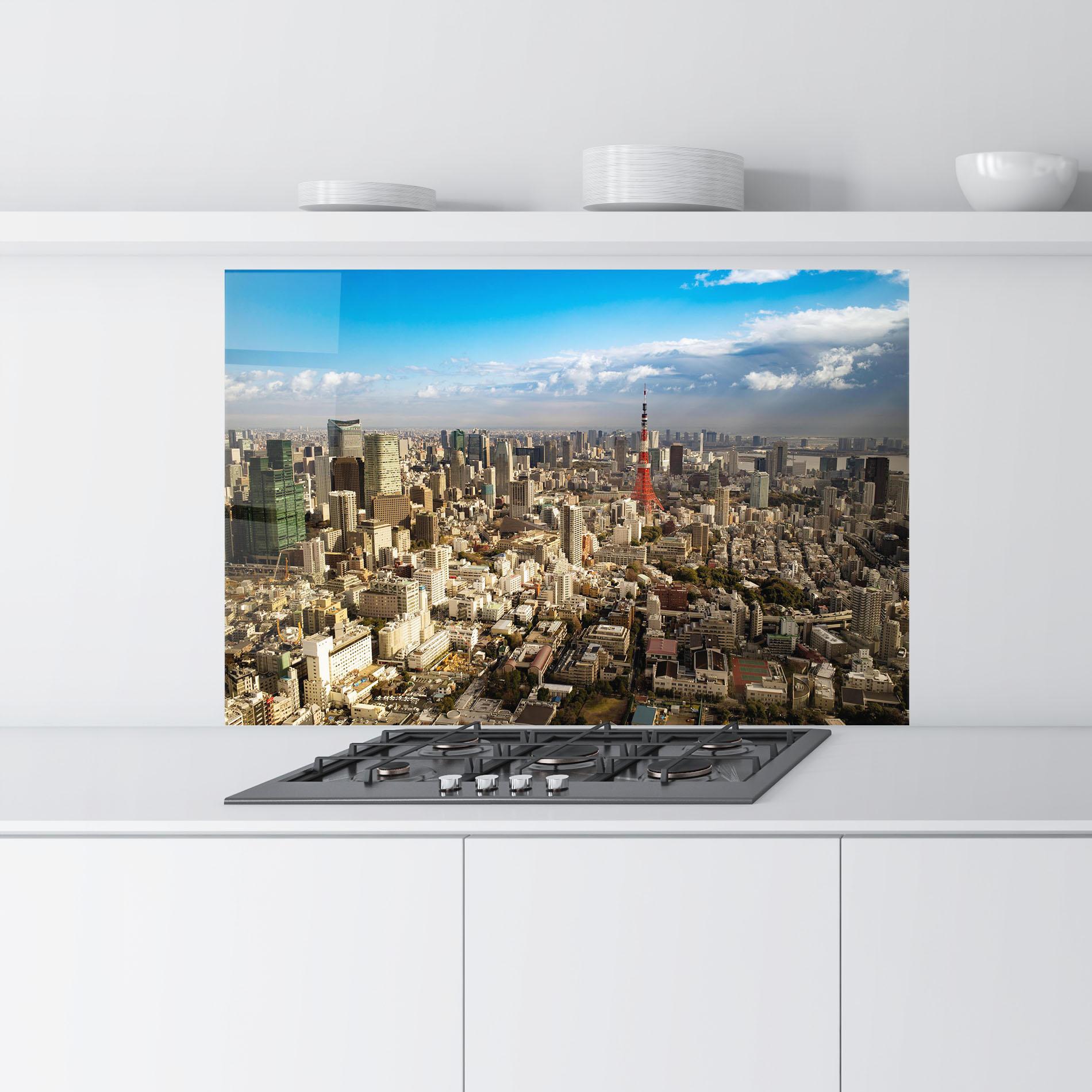 Panou Sticla Bucatarie Tokyo Tower mockup 9