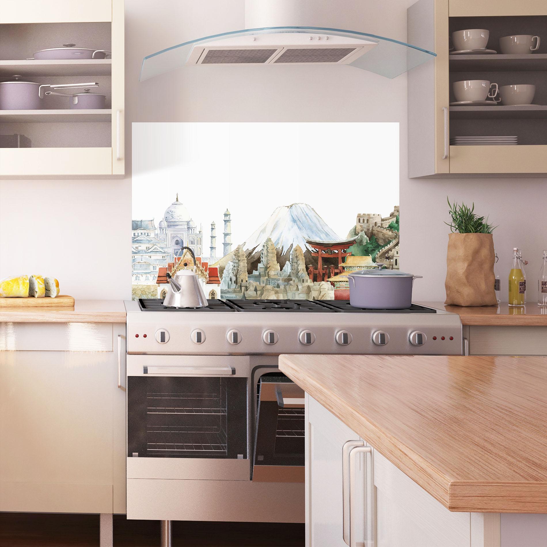 Panou Sticla Bucatarie City View Mix mockup 1