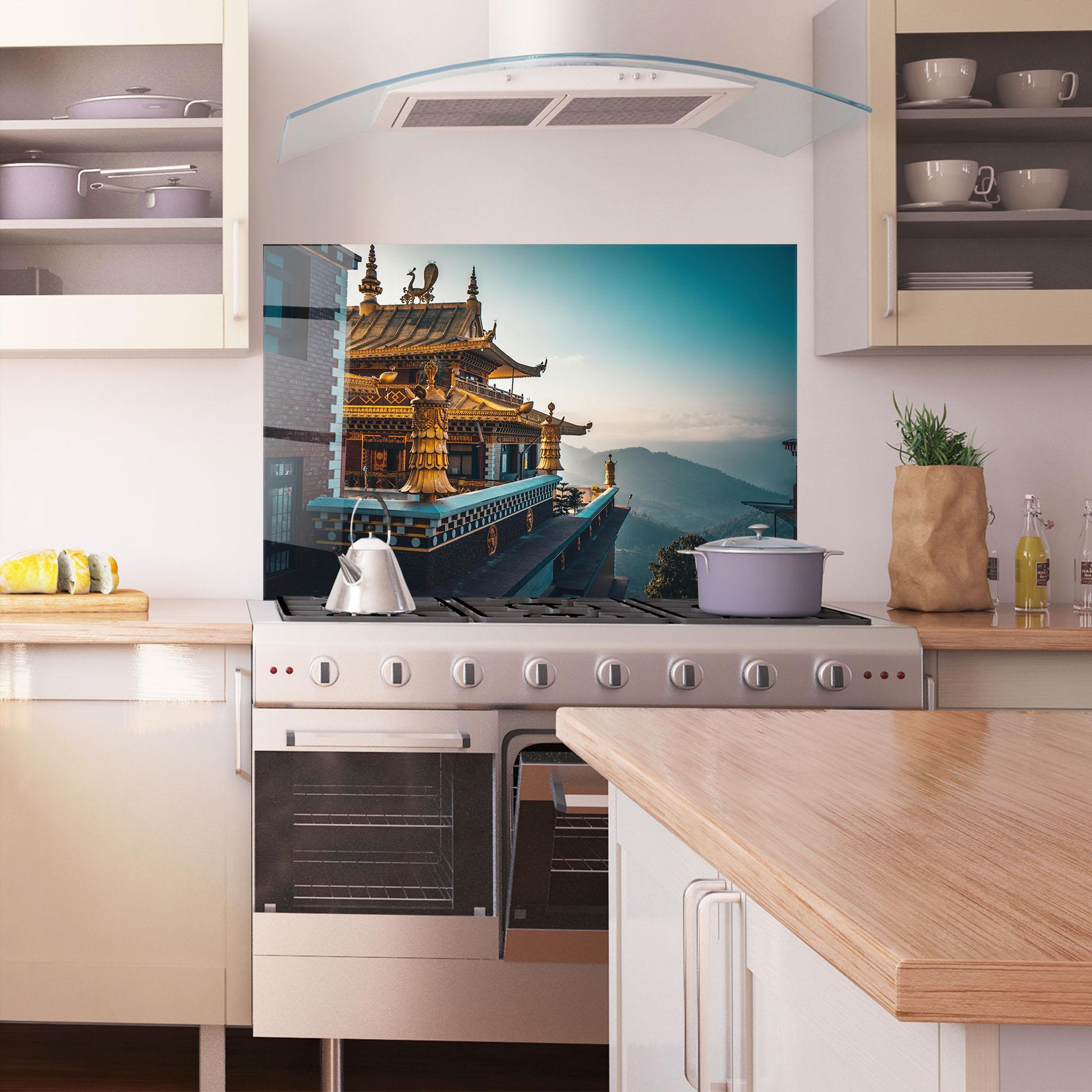 Panou Sticla Bucatarie Namo Buddha mockup 1