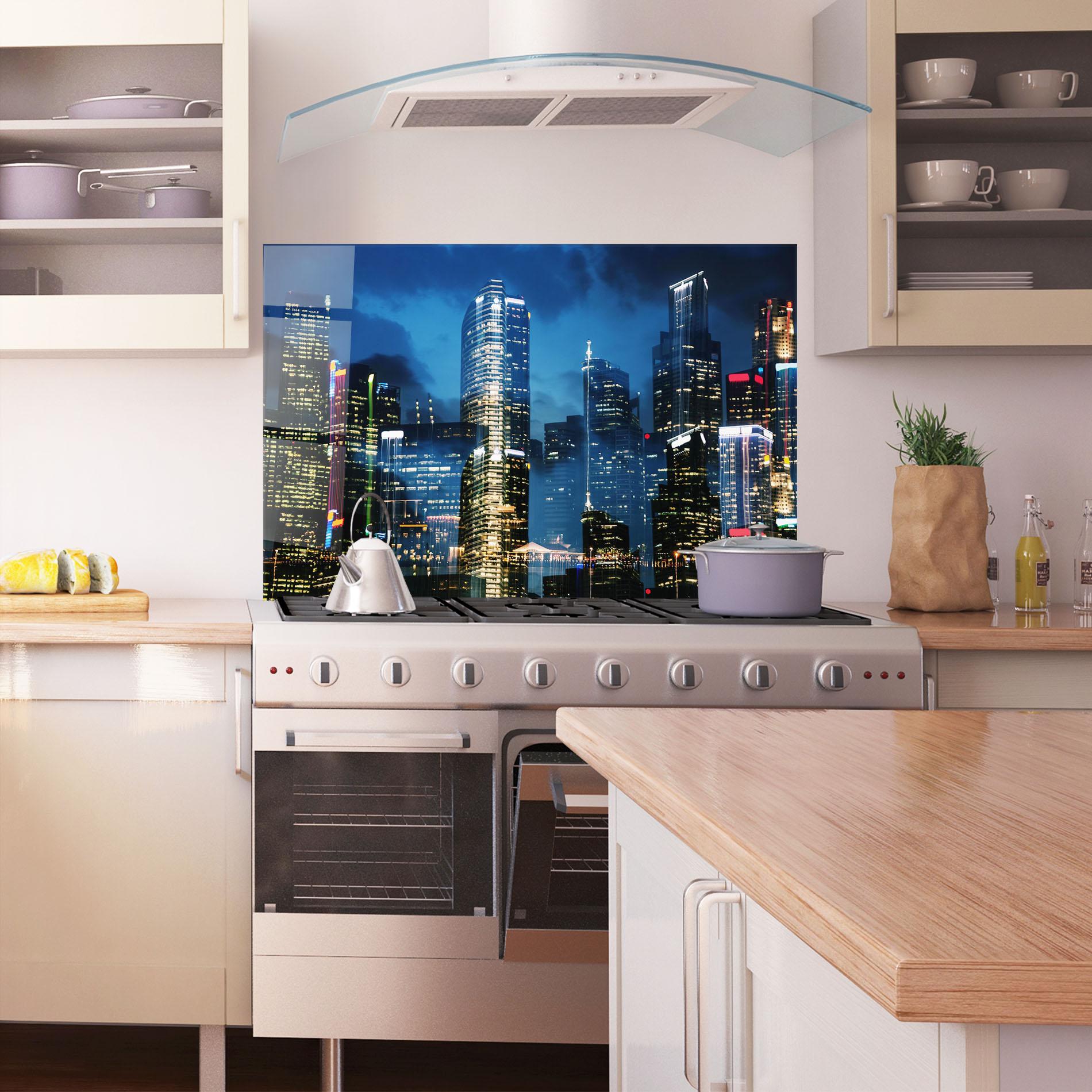 Panou Sticla Bucatarie Singapore Night mockup 1