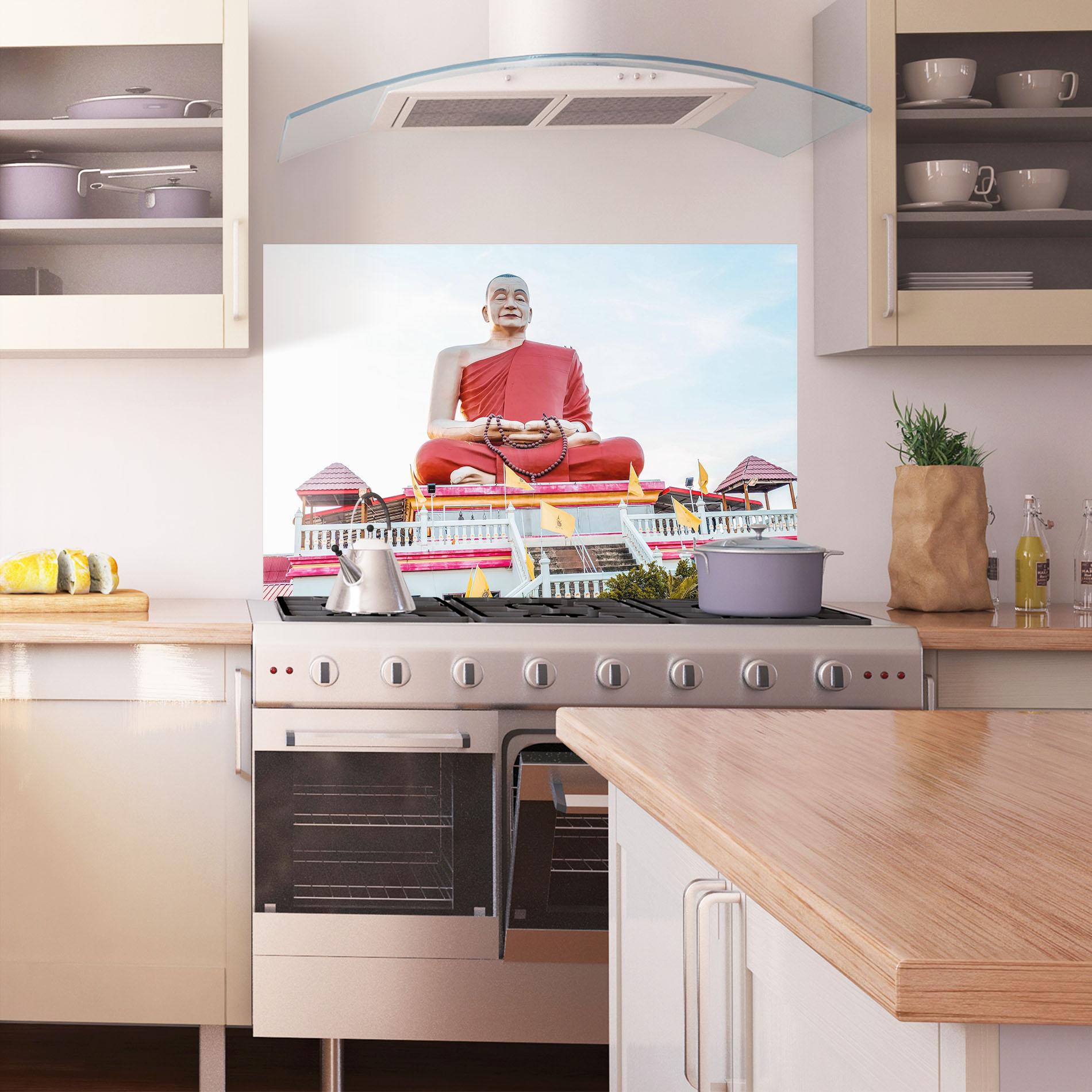 Panou Sticla Bucatarie Statue Ghana Devi mockup 1