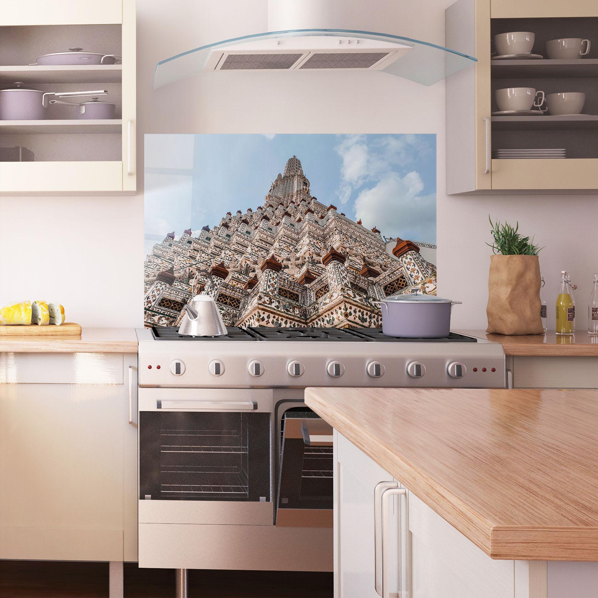 Panou Sticla Bucatarie Temple Of Dawn mockup 1