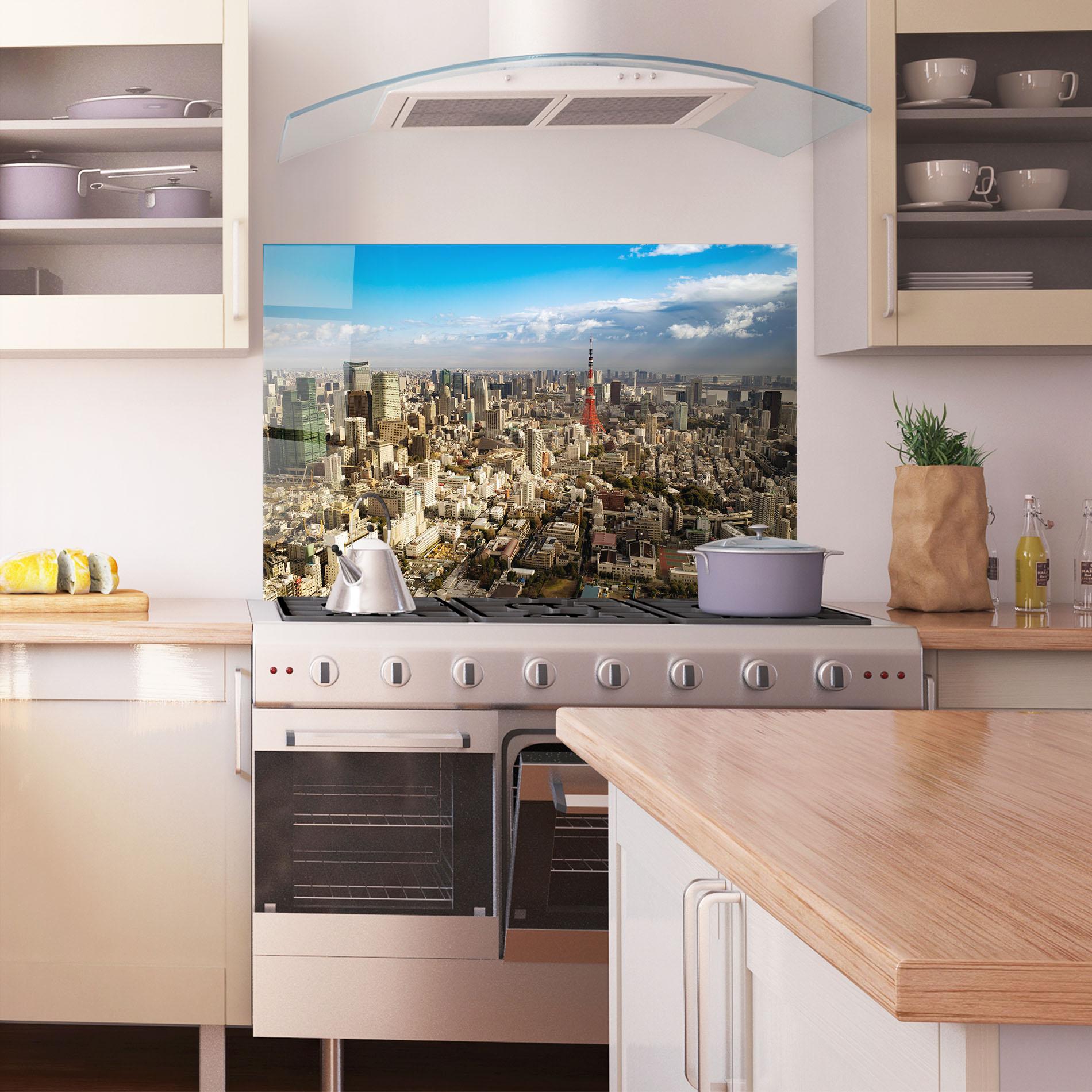 Panou Sticla Bucatarie Tokyo Tower mockup 1