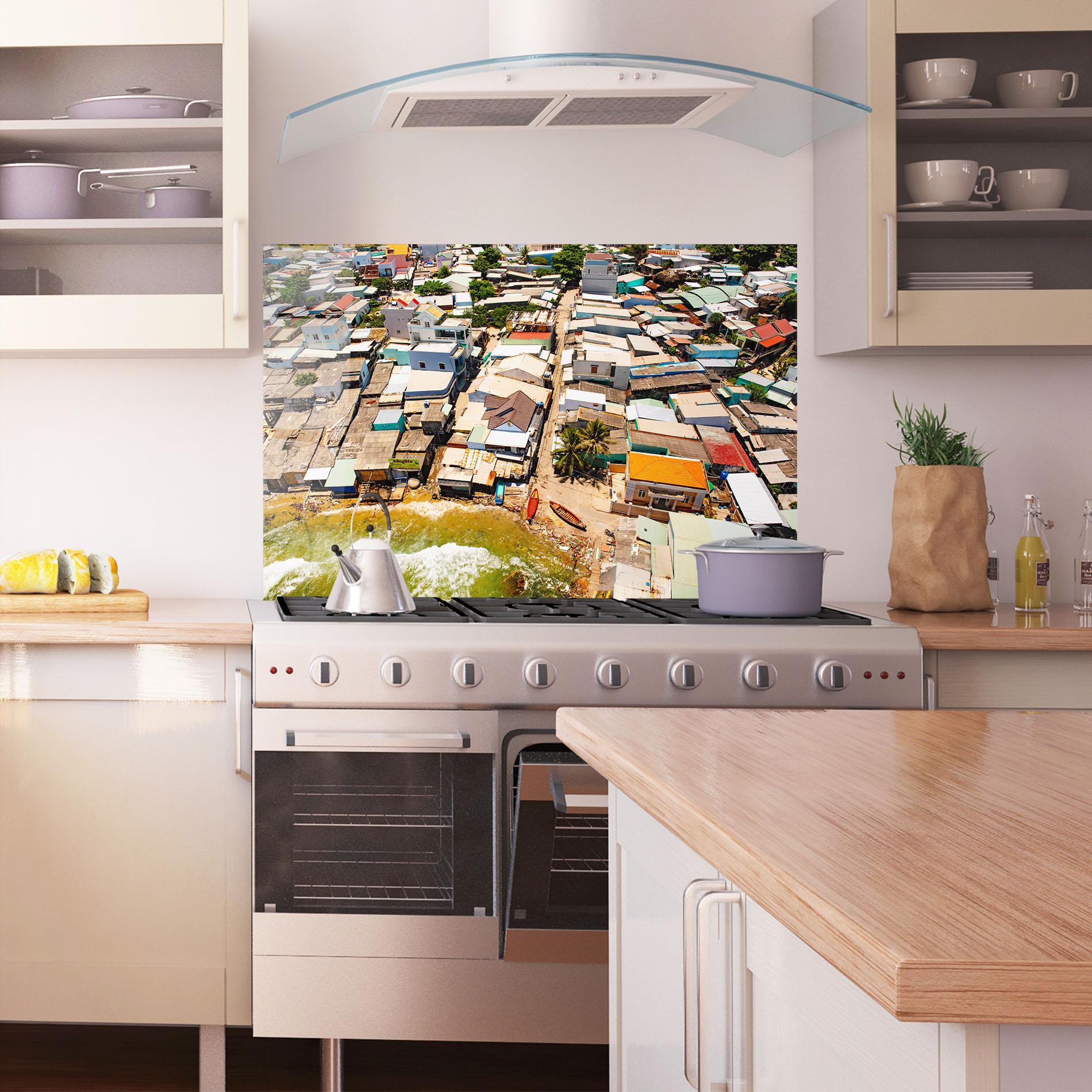Panou Sticla Bucatarie Vietnam Slums mockup 1