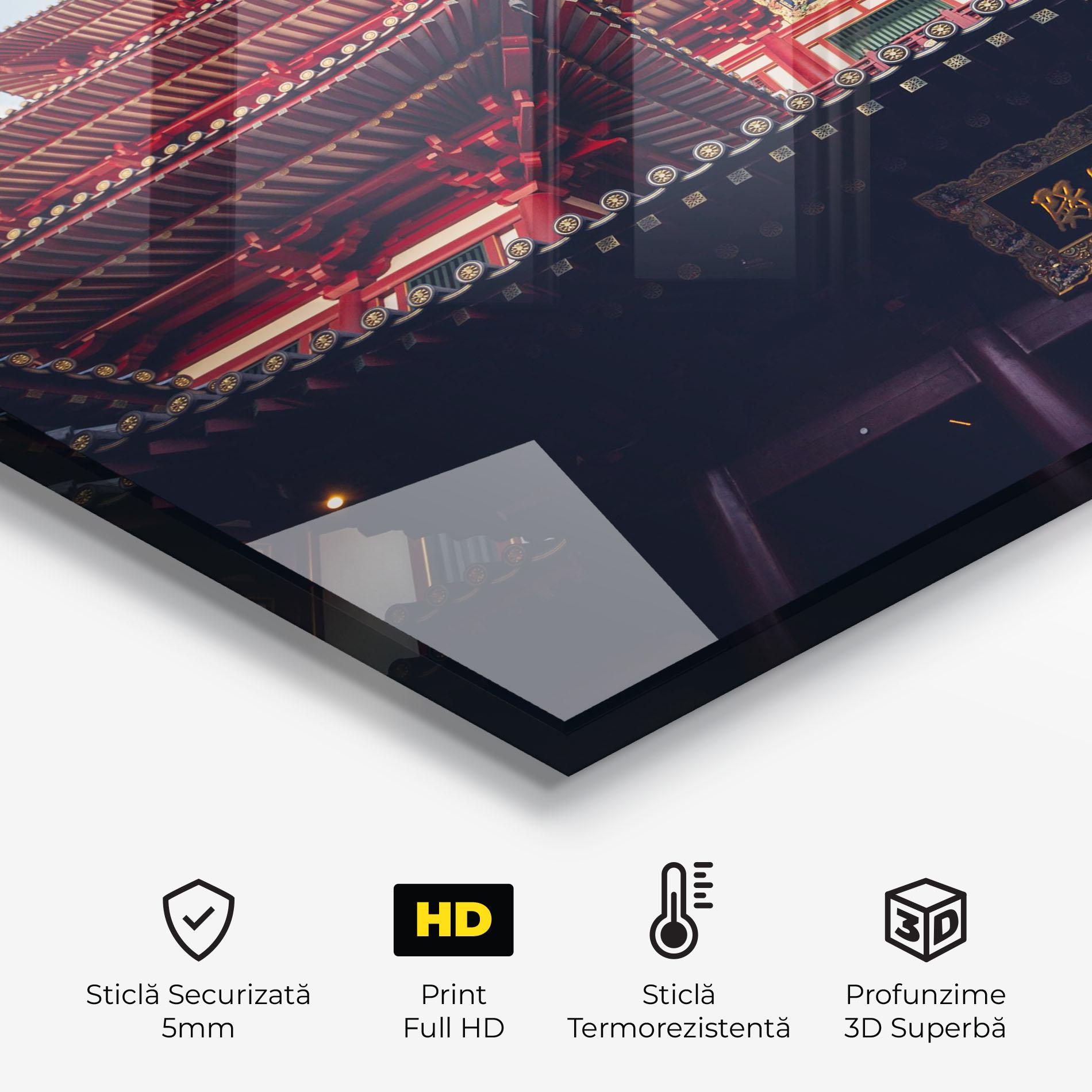 Panou Sticla Bucatarie Buddhist Temple mockup 2