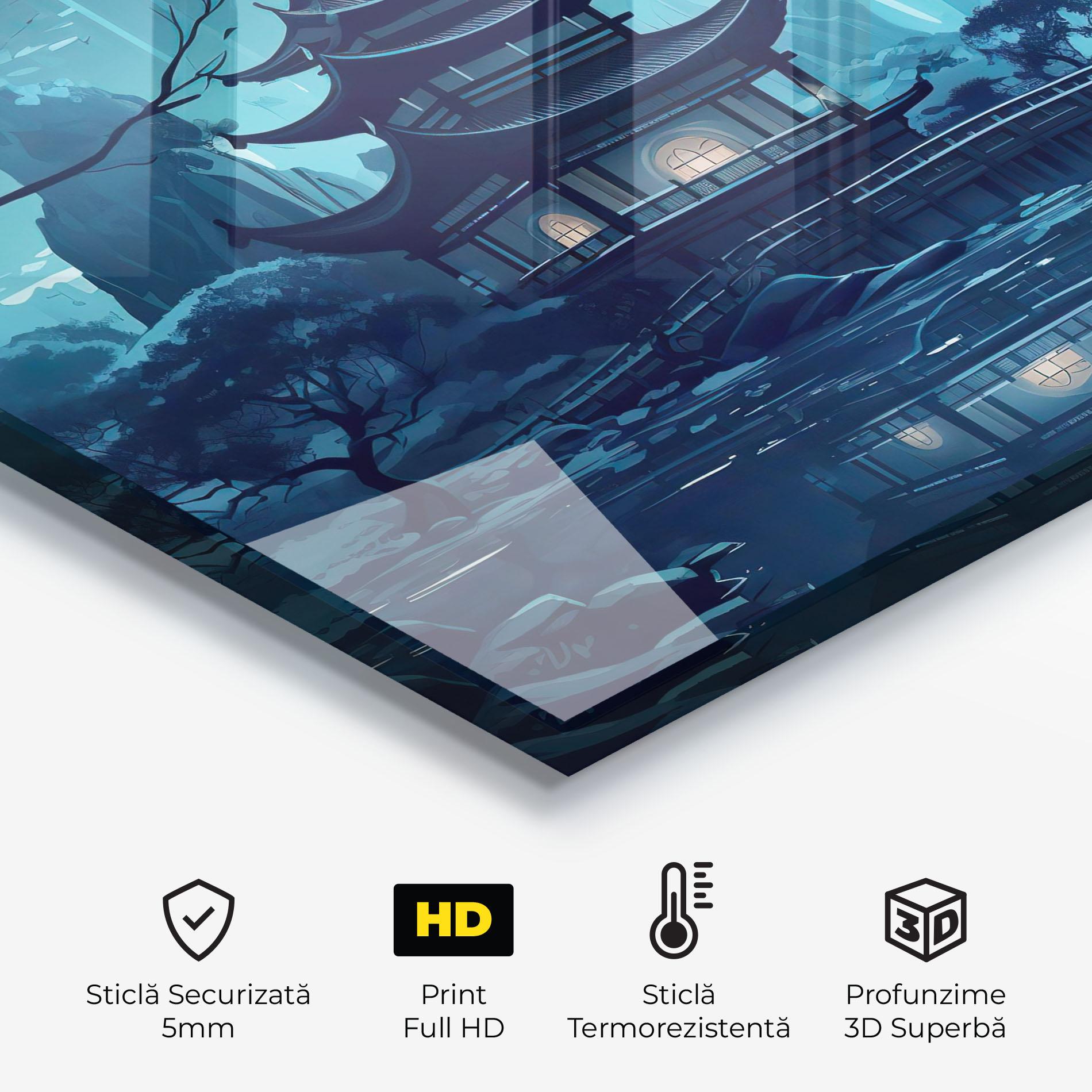 Panou Sticla Bucatarie Chinese Cartoon mockup 2