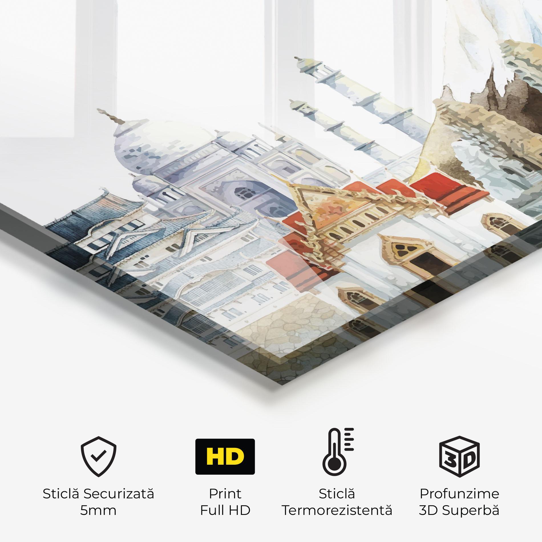 Panou Sticla Bucatarie City View Mix mockup 2