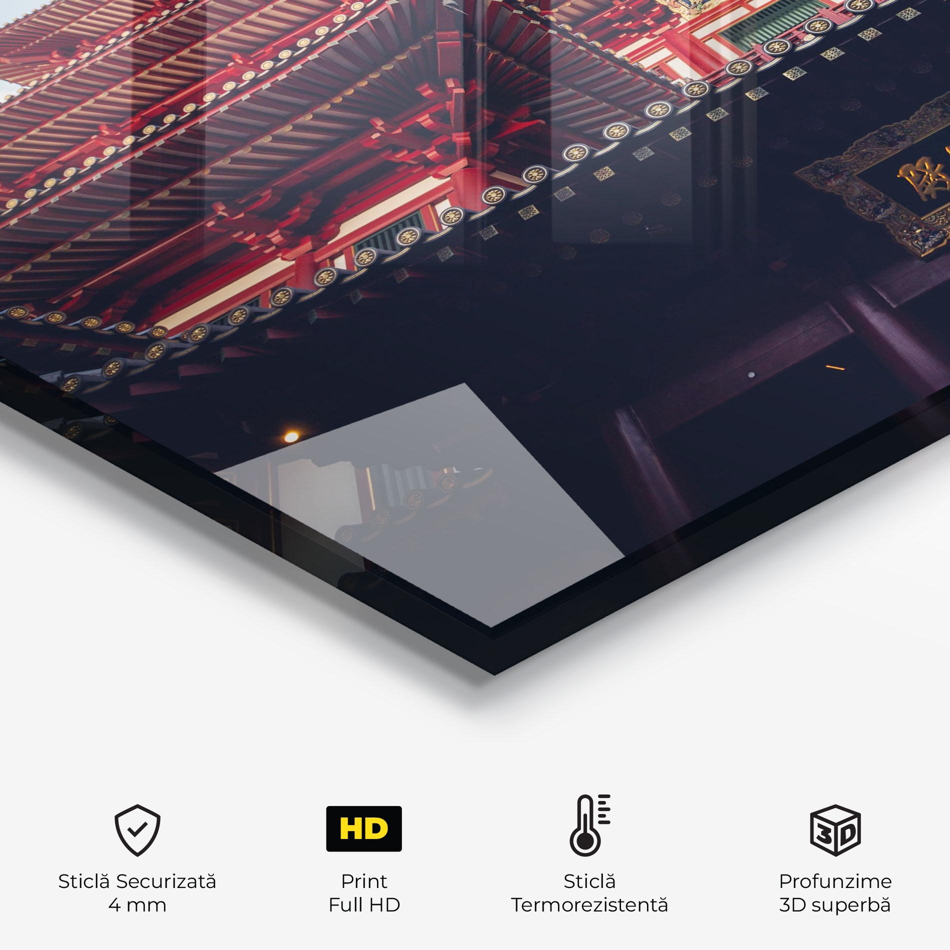 Panou Sticla Bucatarie Buddhist Temple mockup 2
