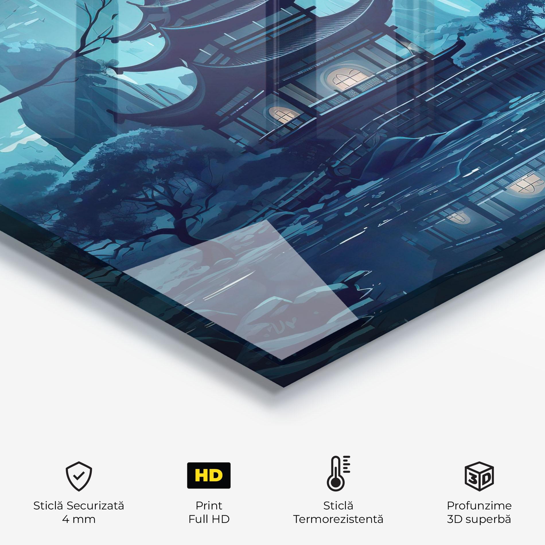 Panou Sticla Bucatarie Chinese Cartoon mockup 2