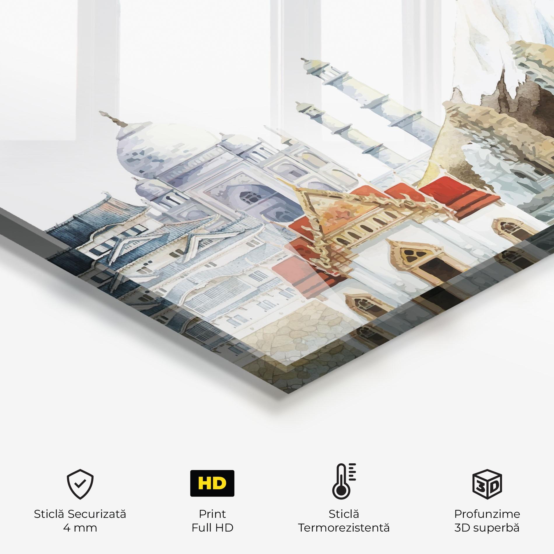 Panou Sticla Bucatarie City View Mix mockup 2