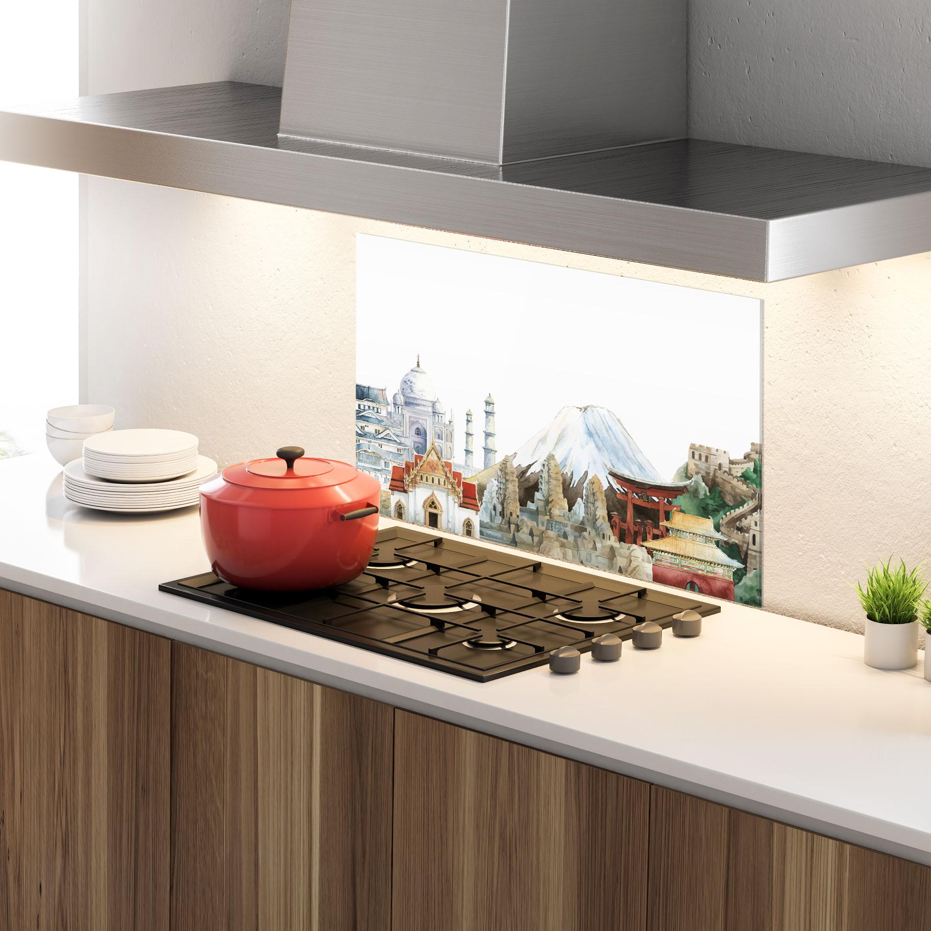 Panou Sticla Bucatarie City View Mix mockup 4