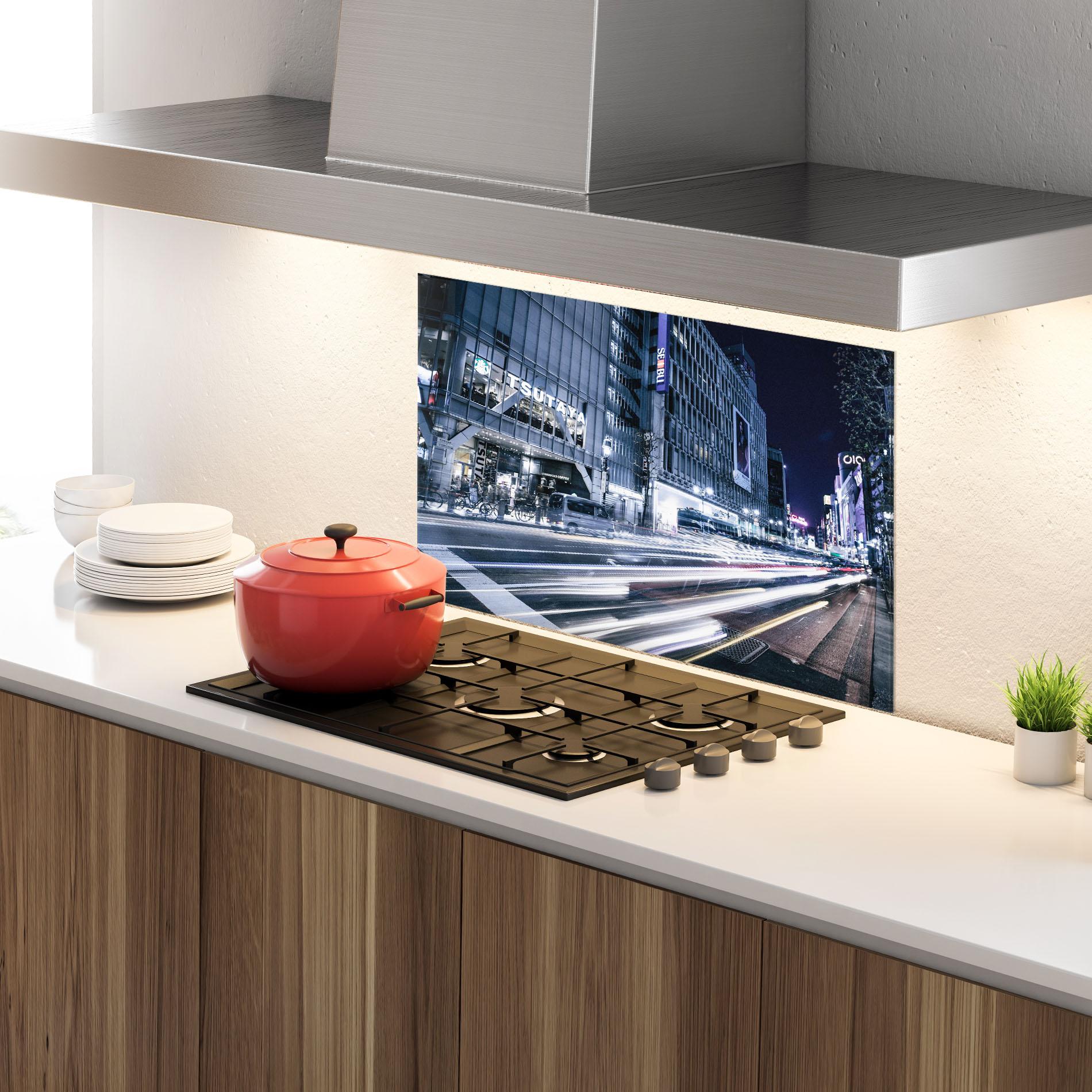 Panou Sticla Bucatarie Road Traffic mockup 4