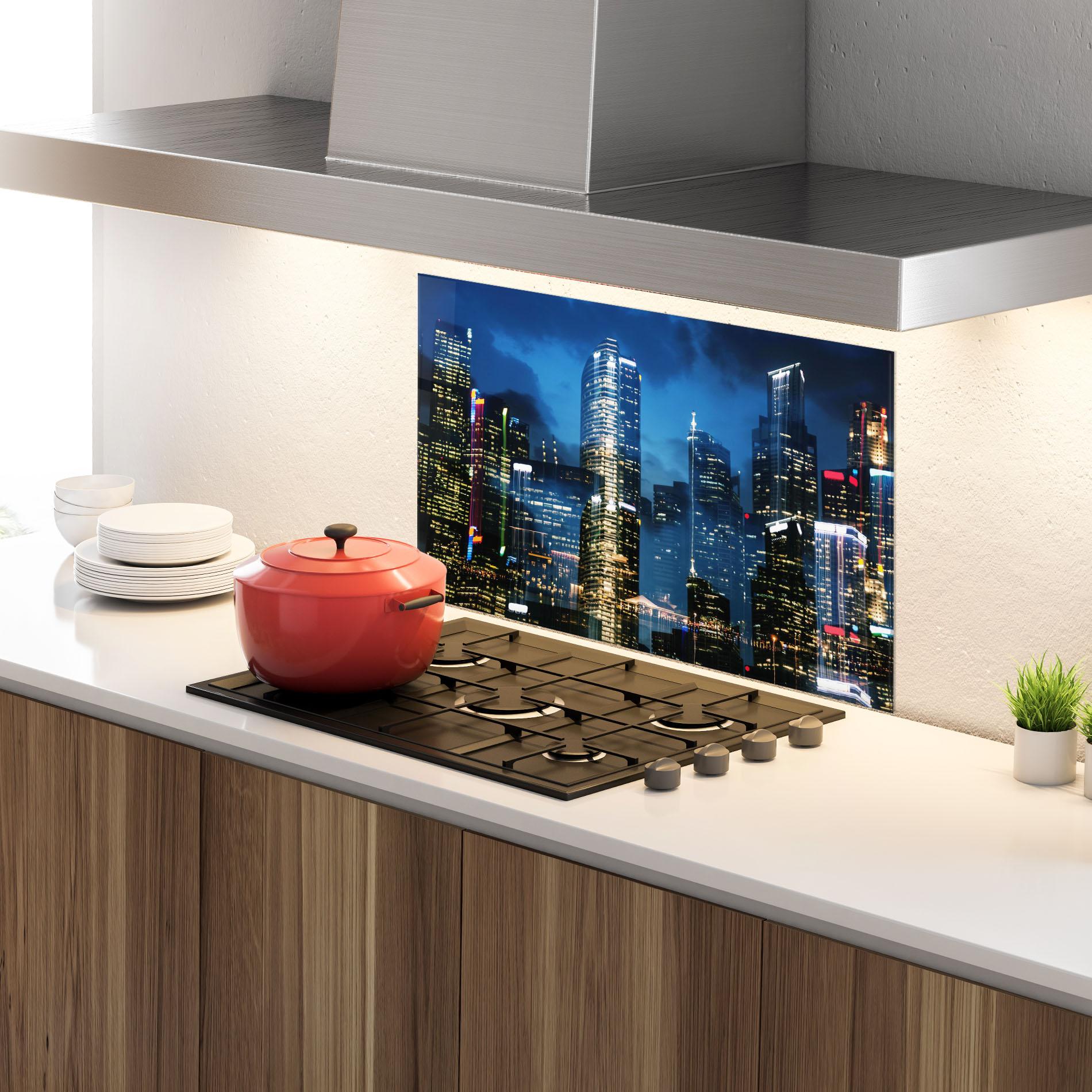 Panou Sticla Bucatarie Singapore Night mockup 4