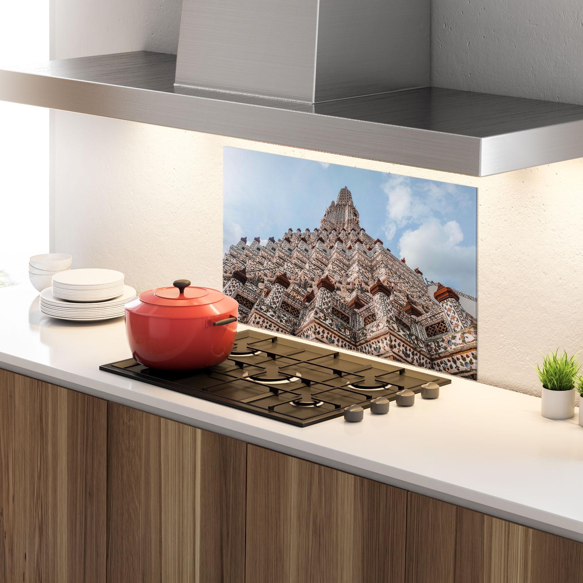 Panou Sticla Bucatarie Temple Of Dawn mockup 4