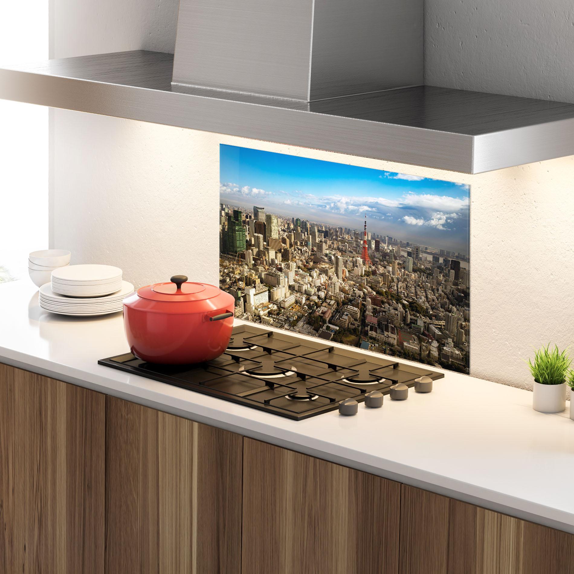 Panou Sticla Bucatarie Tokyo Tower mockup 4