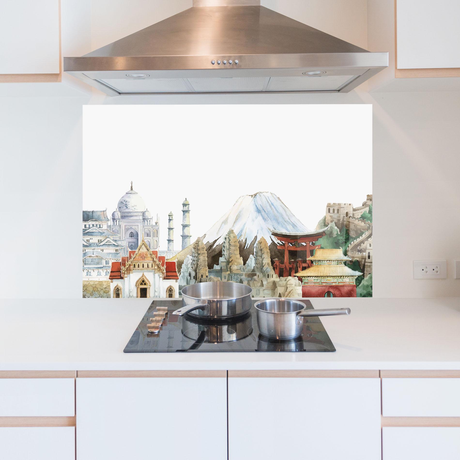 Panou Sticla Bucatarie City View Mix mockup 5