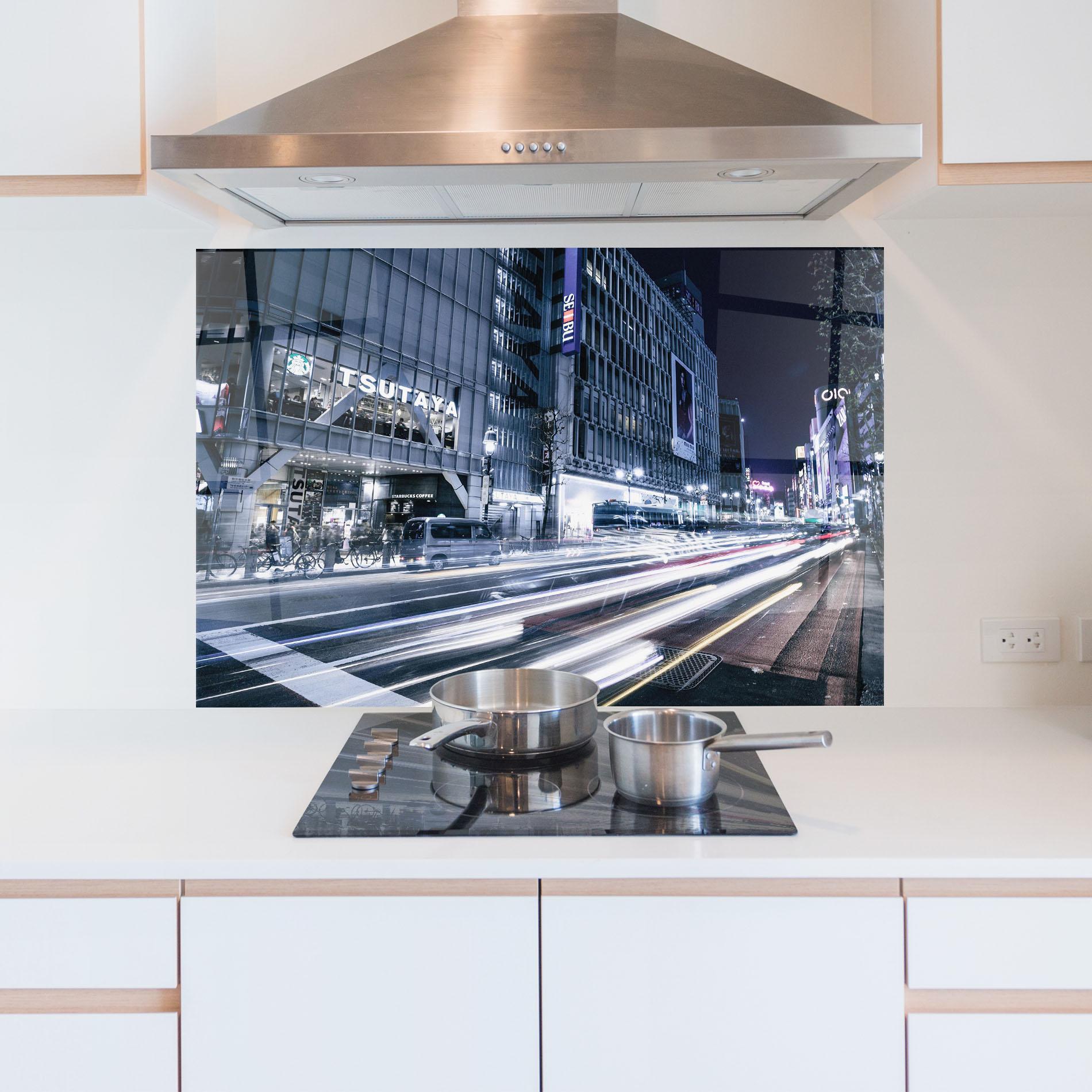 Panou Sticla Bucatarie Road Traffic mockup 5