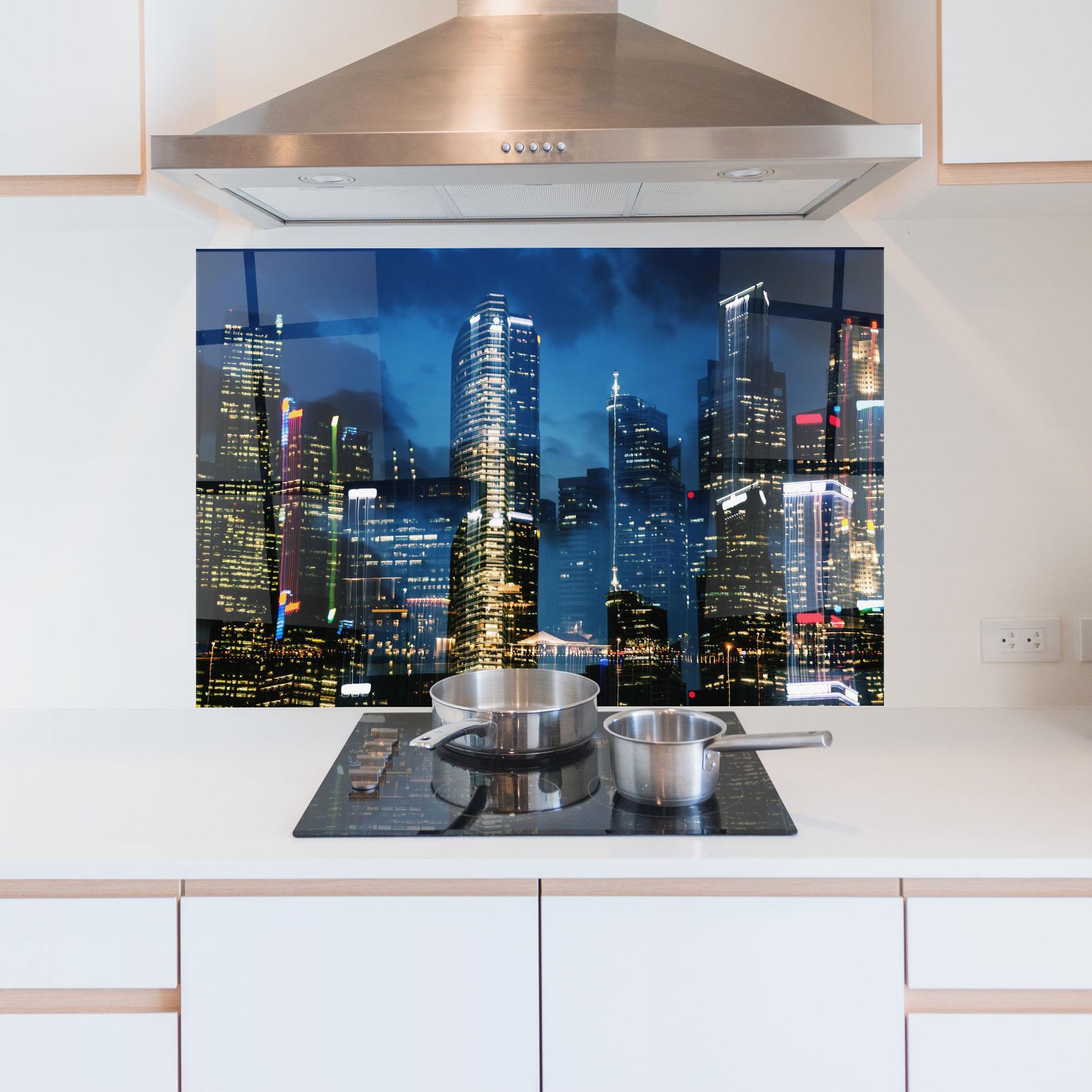 Panou Sticla Bucatarie Singapore Night mockup 5