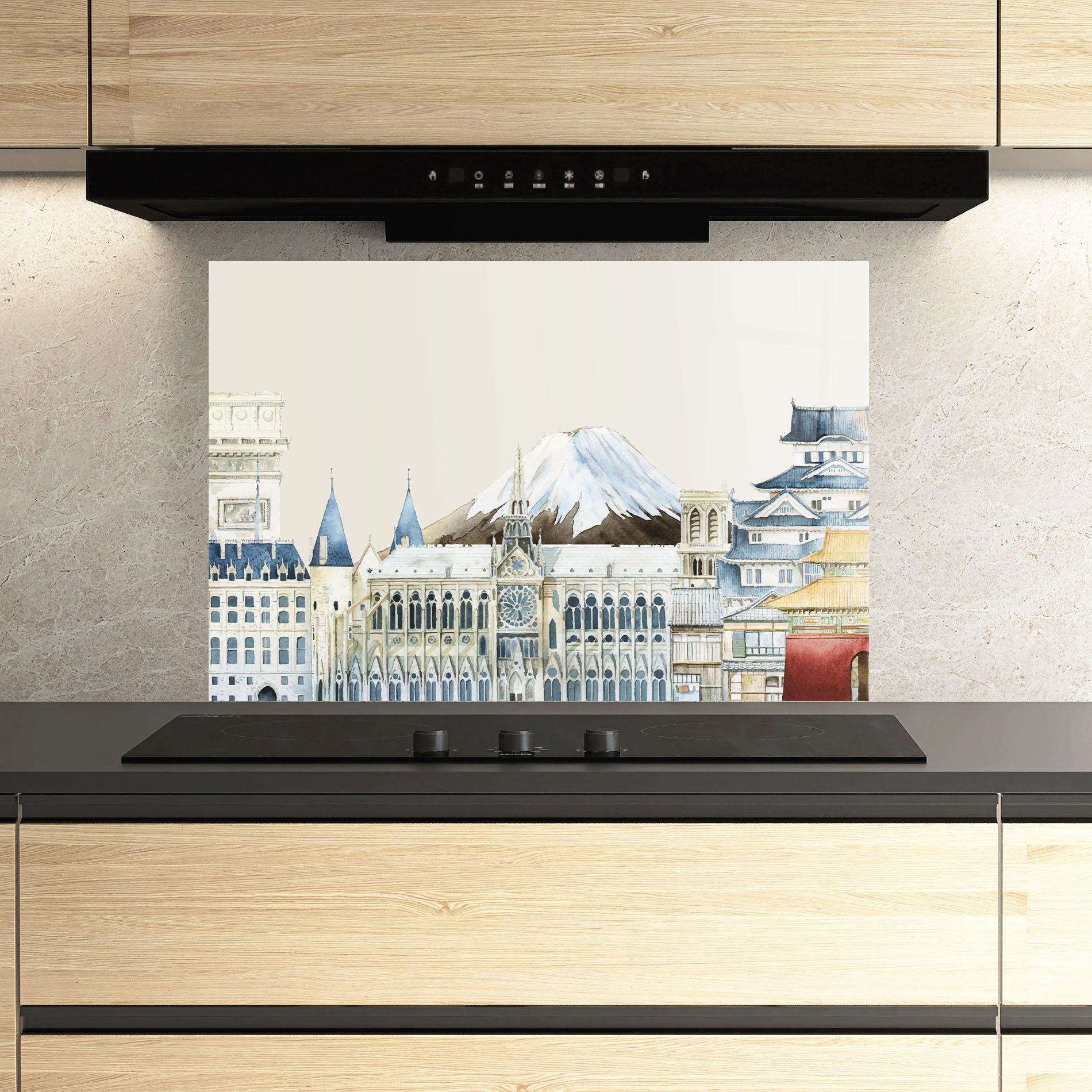 Panou Sticla Bucatarie City Mix mockup 3