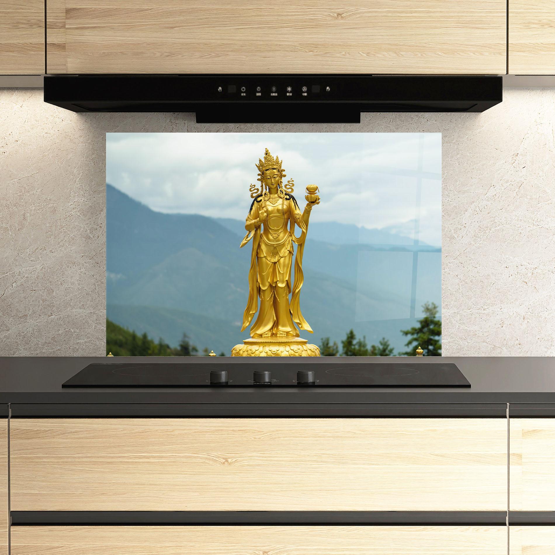 Panou Sticla Bucatarie Golden Tara mockup 3