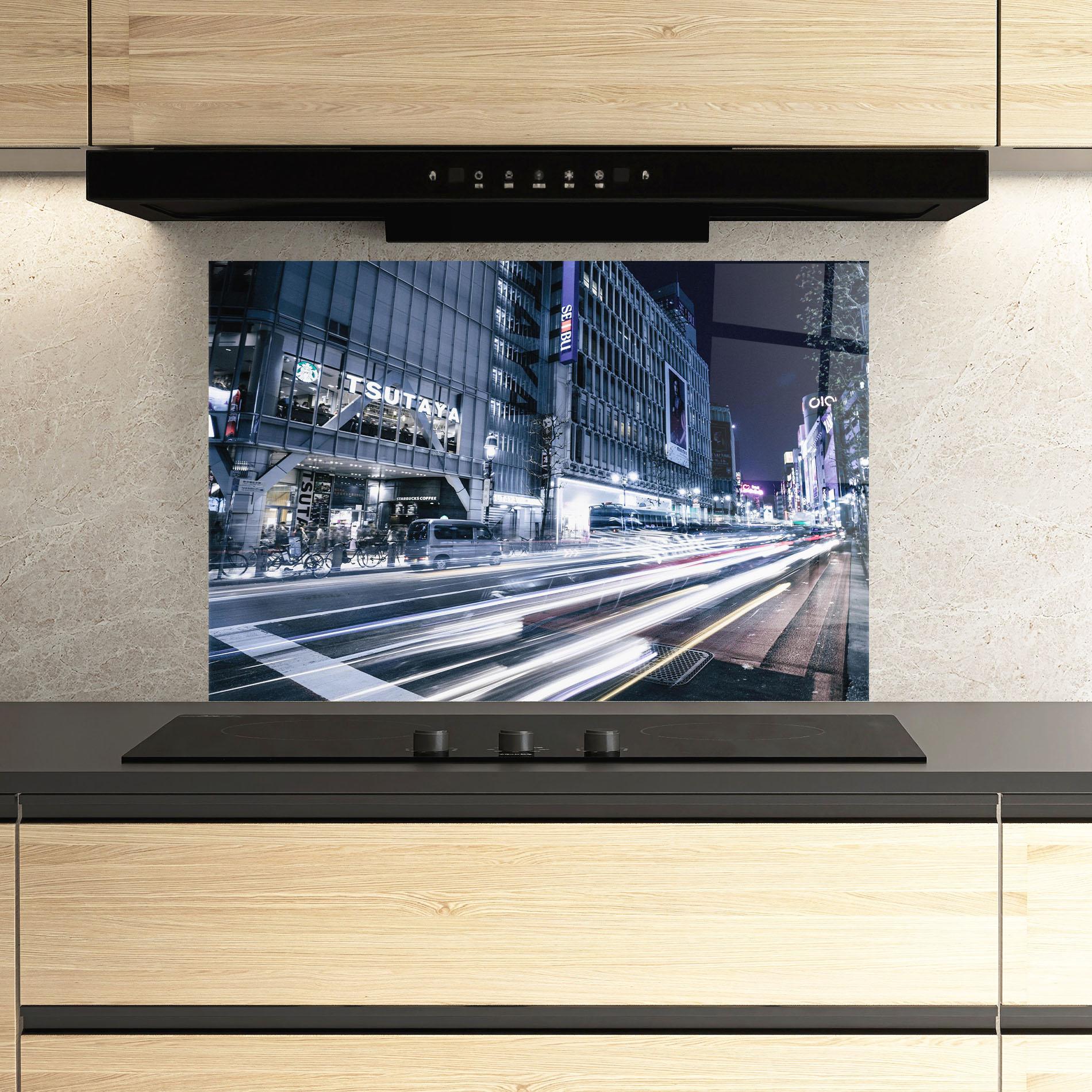 Panou Sticla Bucatarie Road Traffic mockup 3