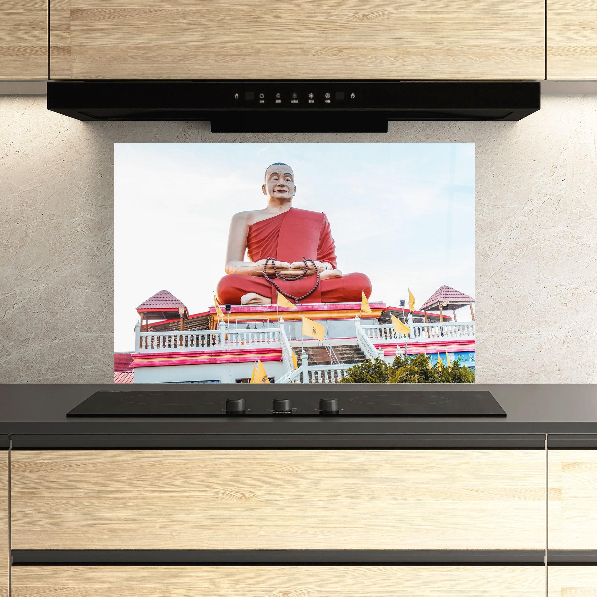 Panou Sticla Bucatarie Statue Ghana Devi mockup 3