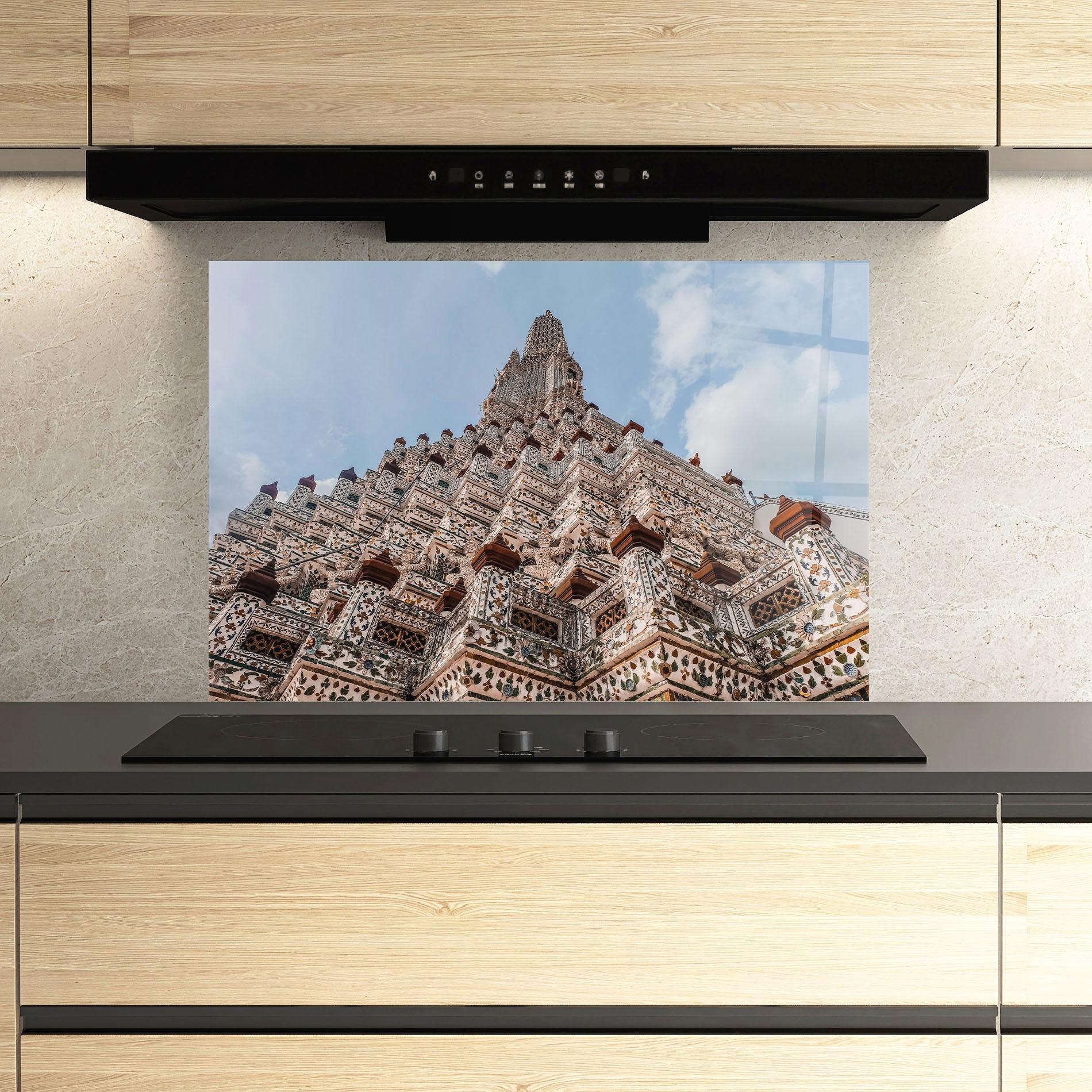 Panou Sticla Bucatarie Temple Of Dawn mockup 3