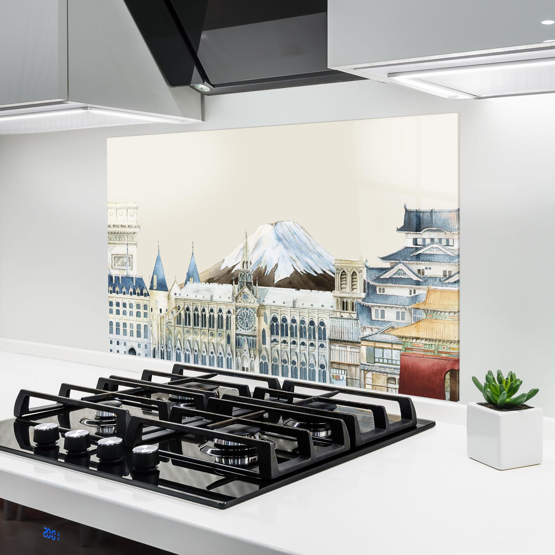 Panou Sticla Bucatarie City Mix mockup 6