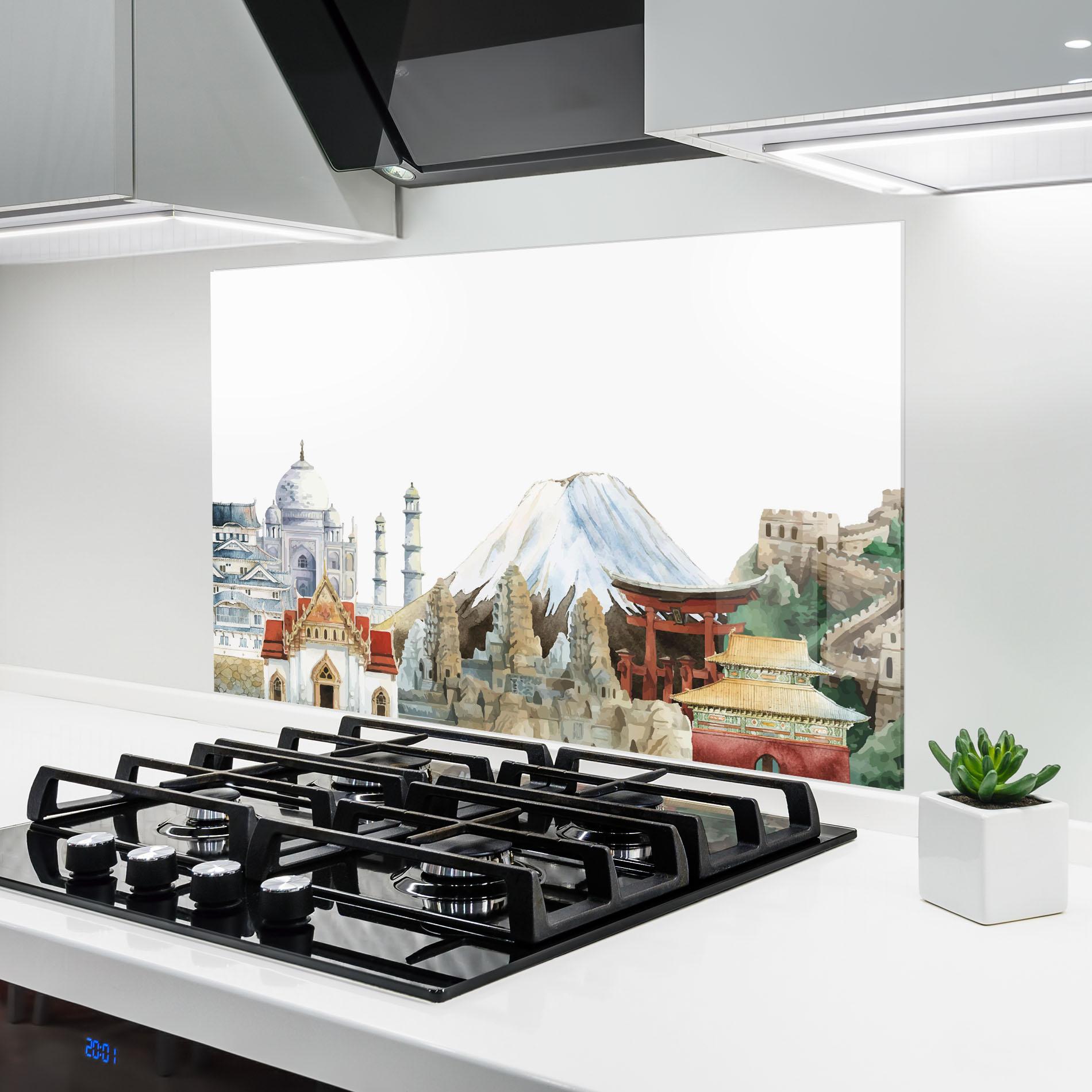 Panou Sticla Bucatarie City View Mix mockup 6