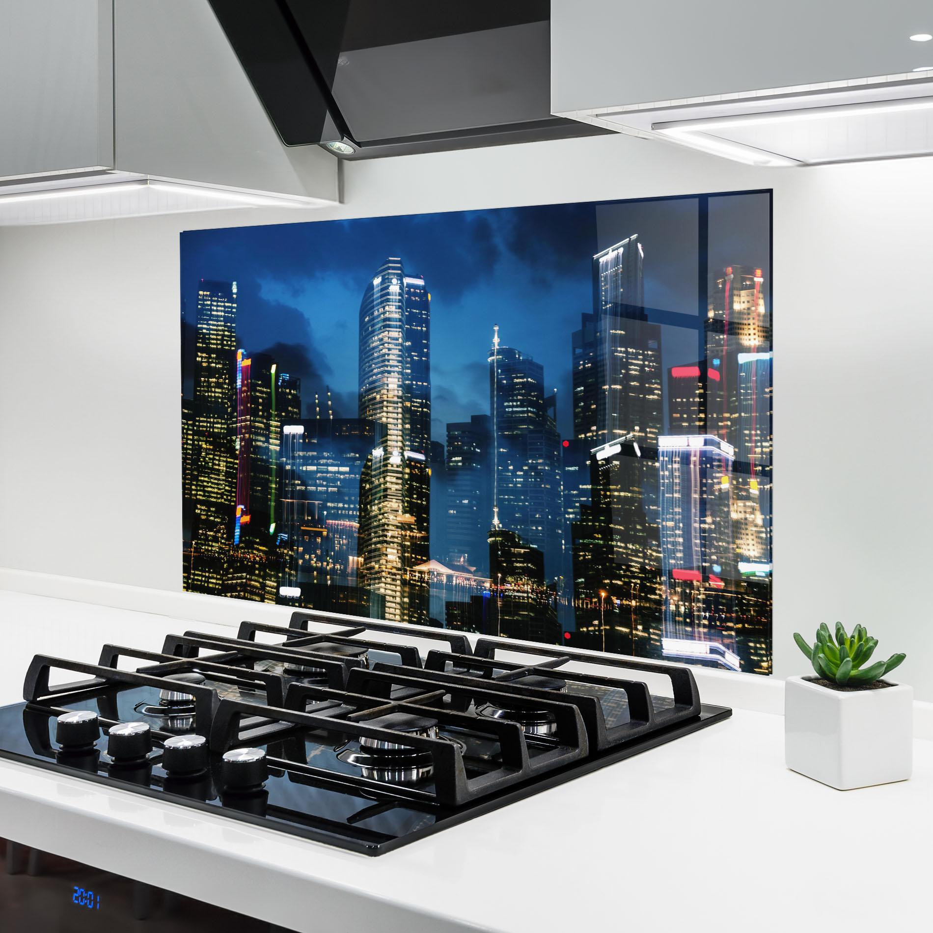 Panou Sticla Bucatarie Singapore Night mockup 6