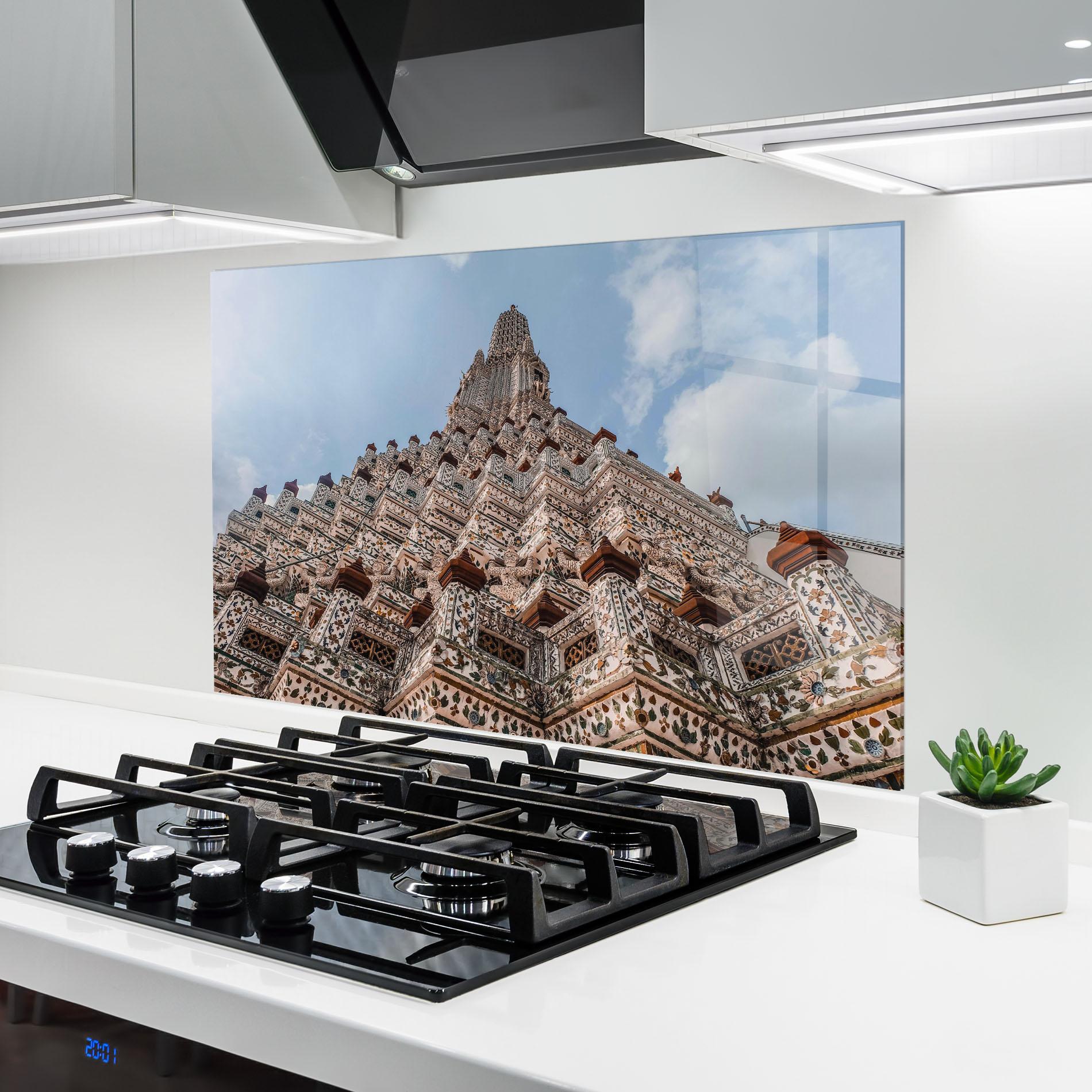 Panou Sticla Bucatarie Temple Of Dawn mockup 6