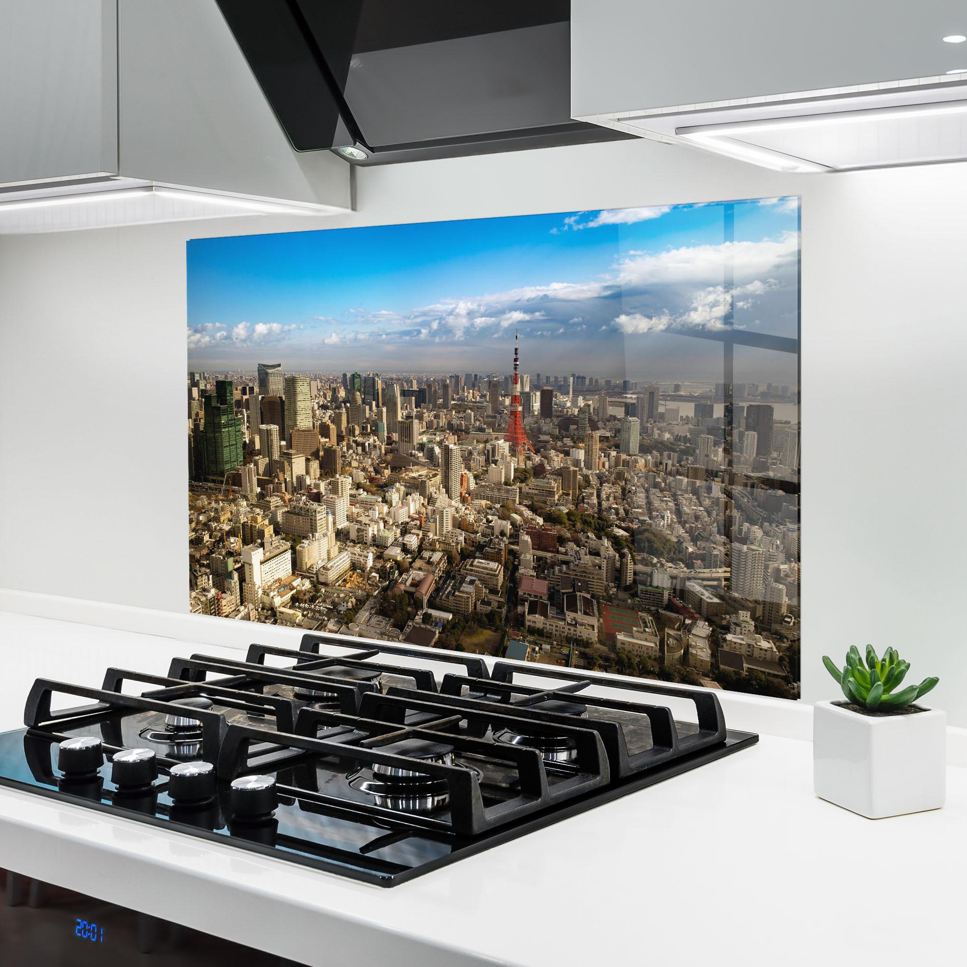 Panou Sticla Bucatarie Tokyo Tower mockup 6