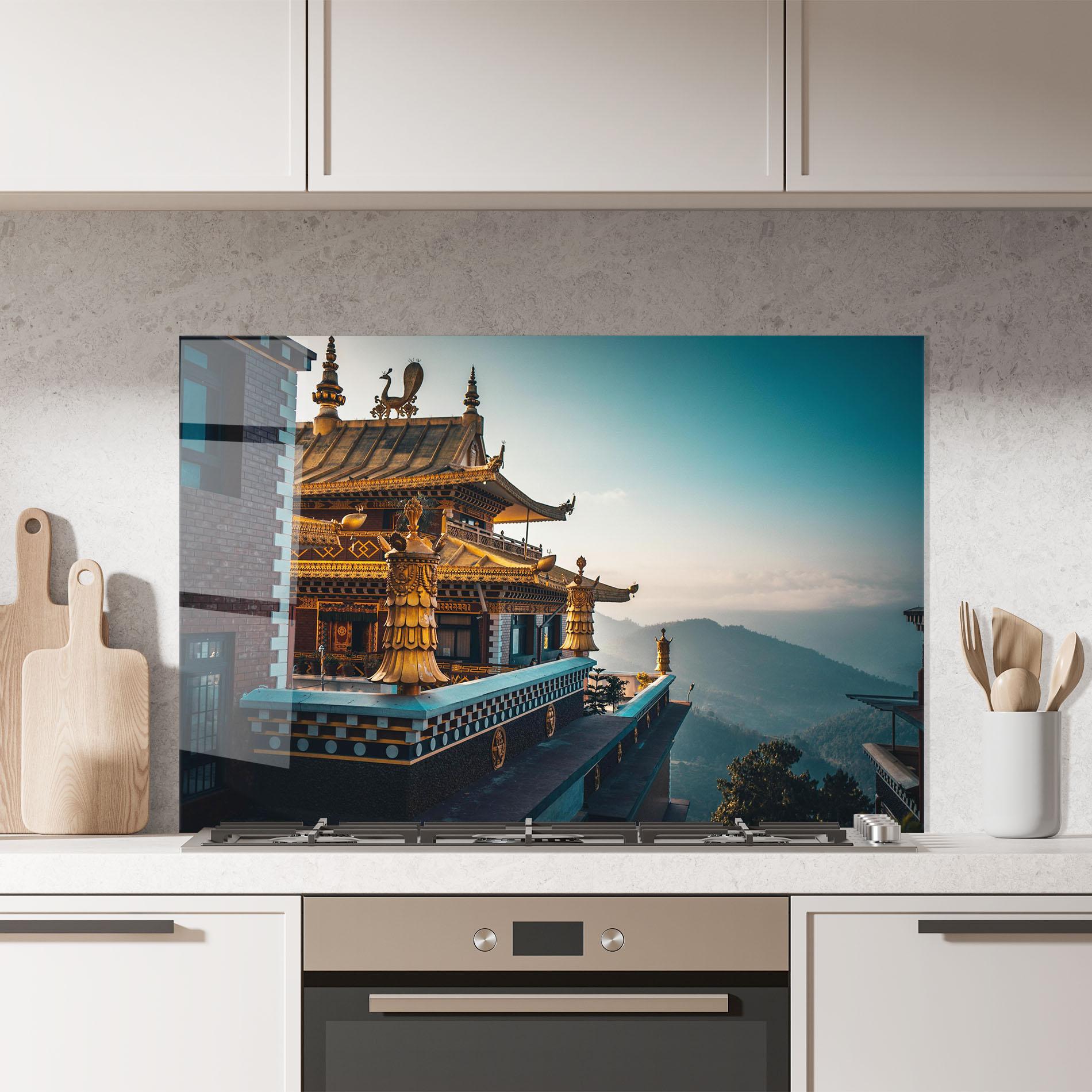 Panou Sticla Bucatarie Namo Buddha mockup 7