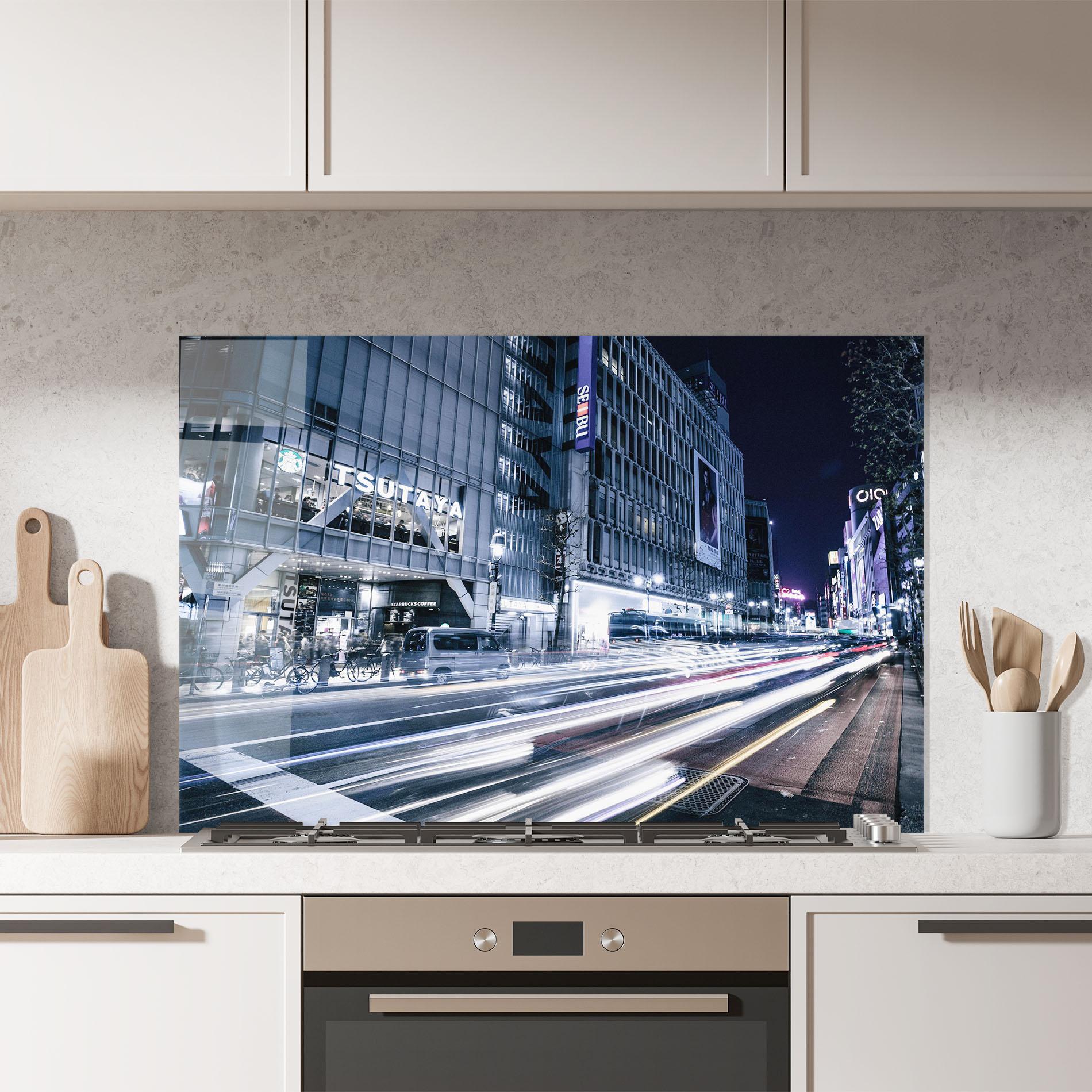 Panou Sticla Bucatarie Road Traffic mockup 7