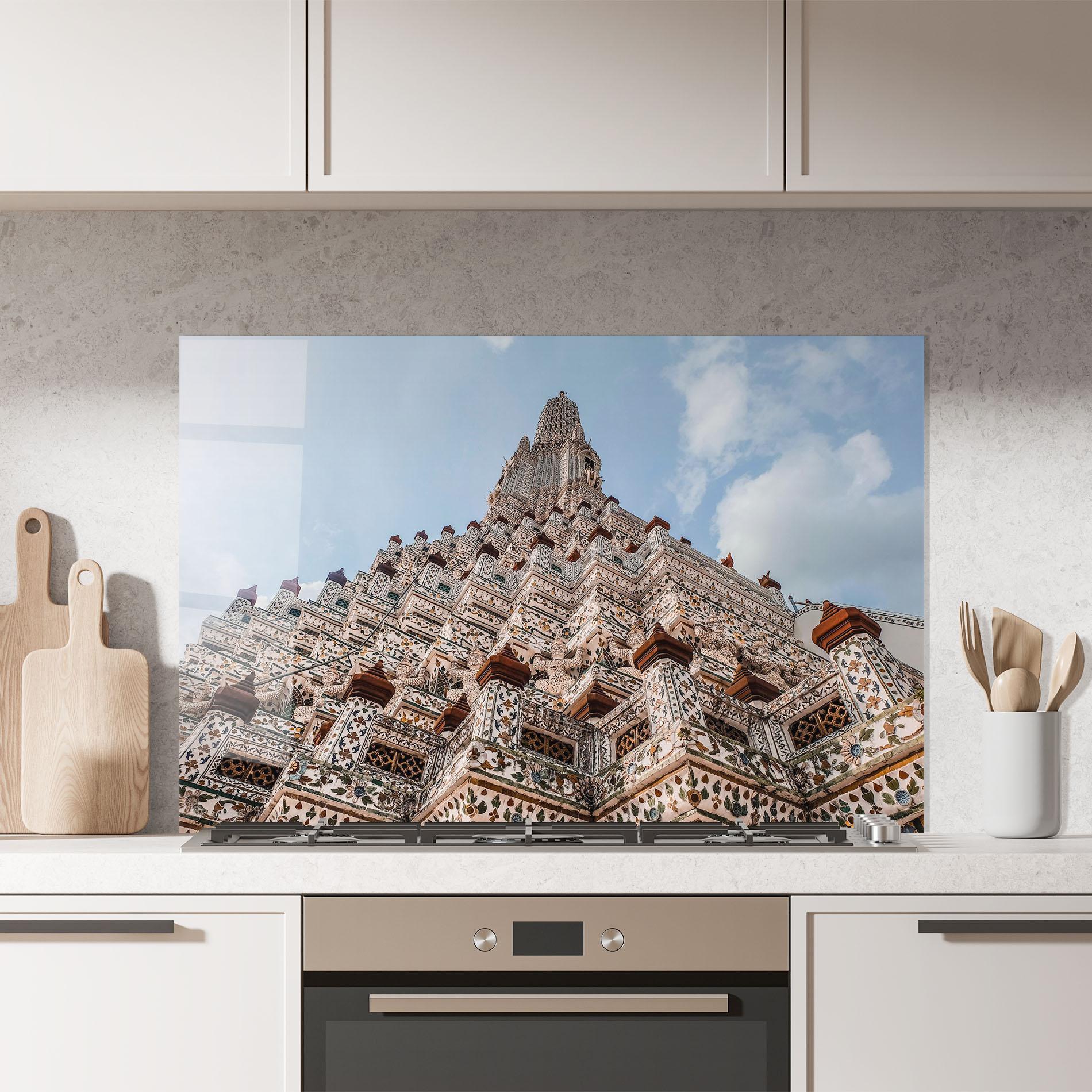 Panou Sticla Bucatarie Temple Of Dawn mockup 7