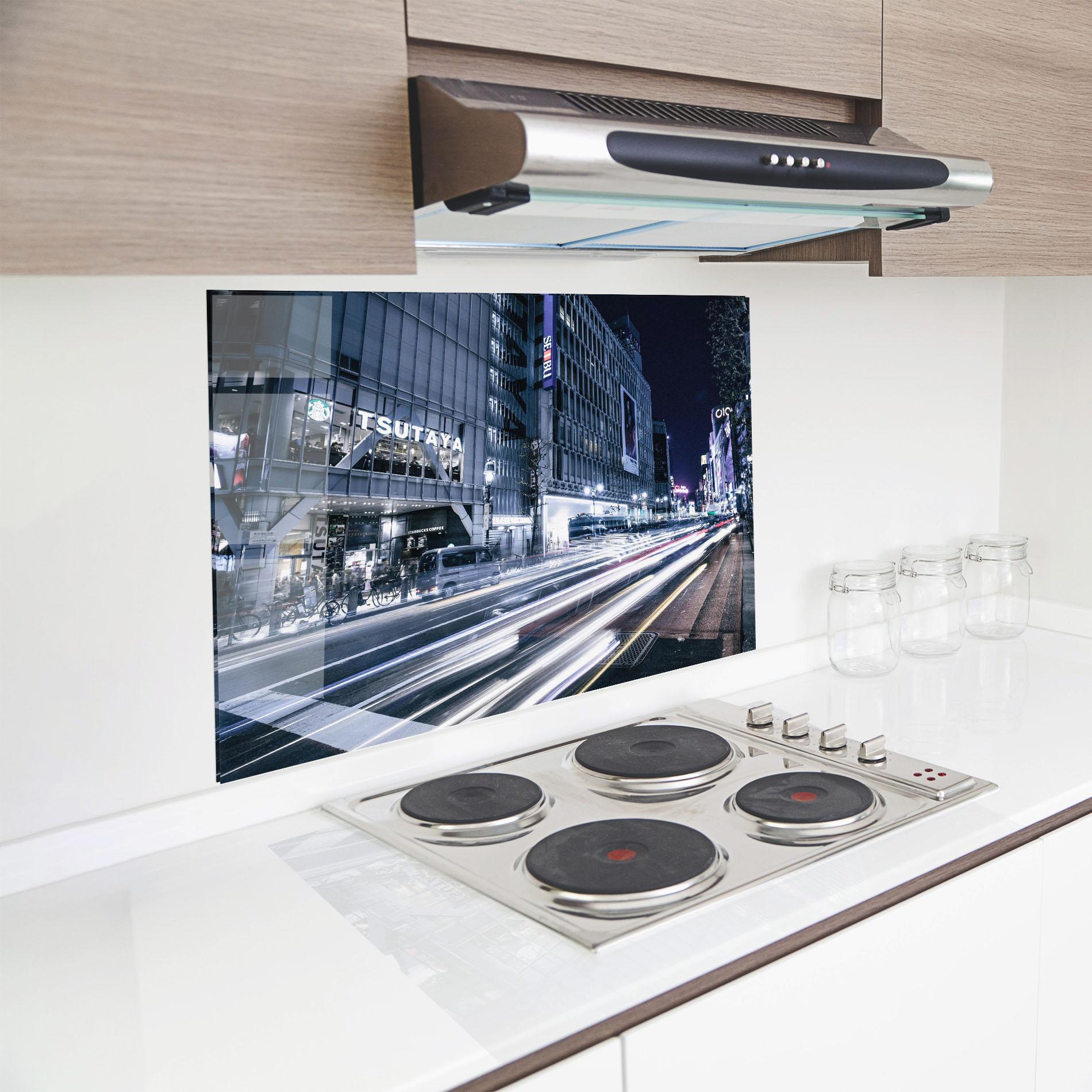 Panou Sticla Bucatarie Road Traffic mockup 8