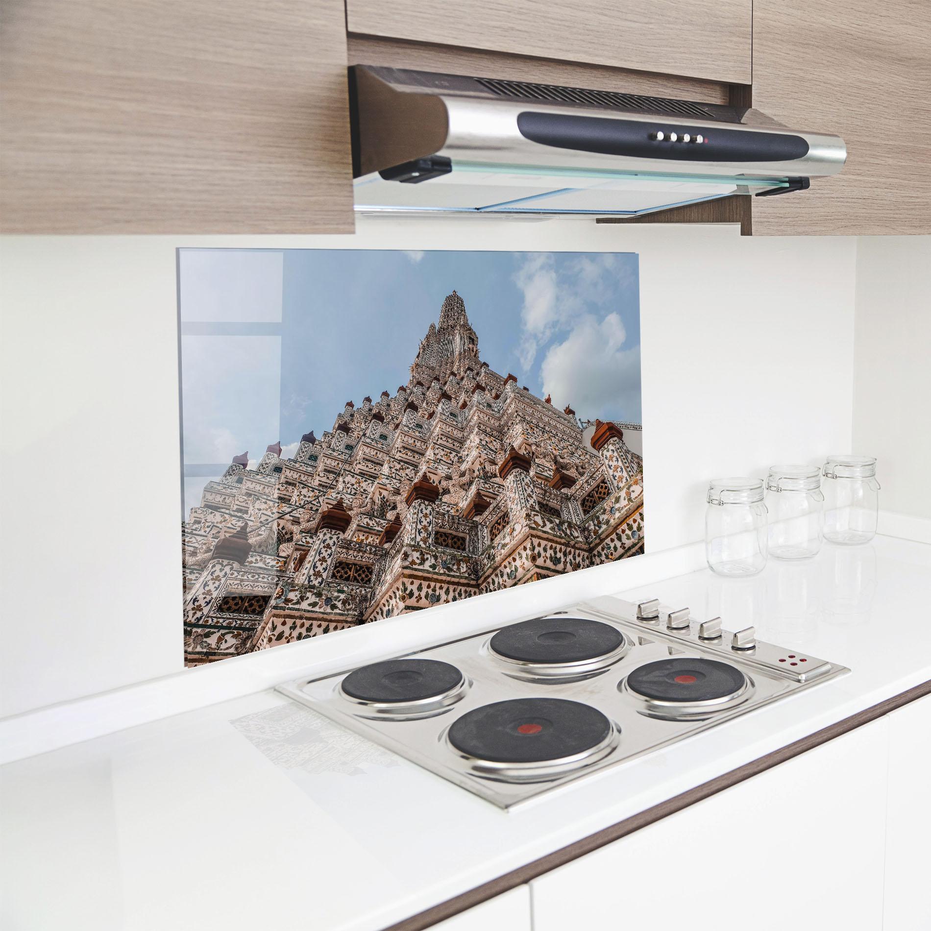 Panou Sticla Bucatarie Temple Of Dawn mockup 8