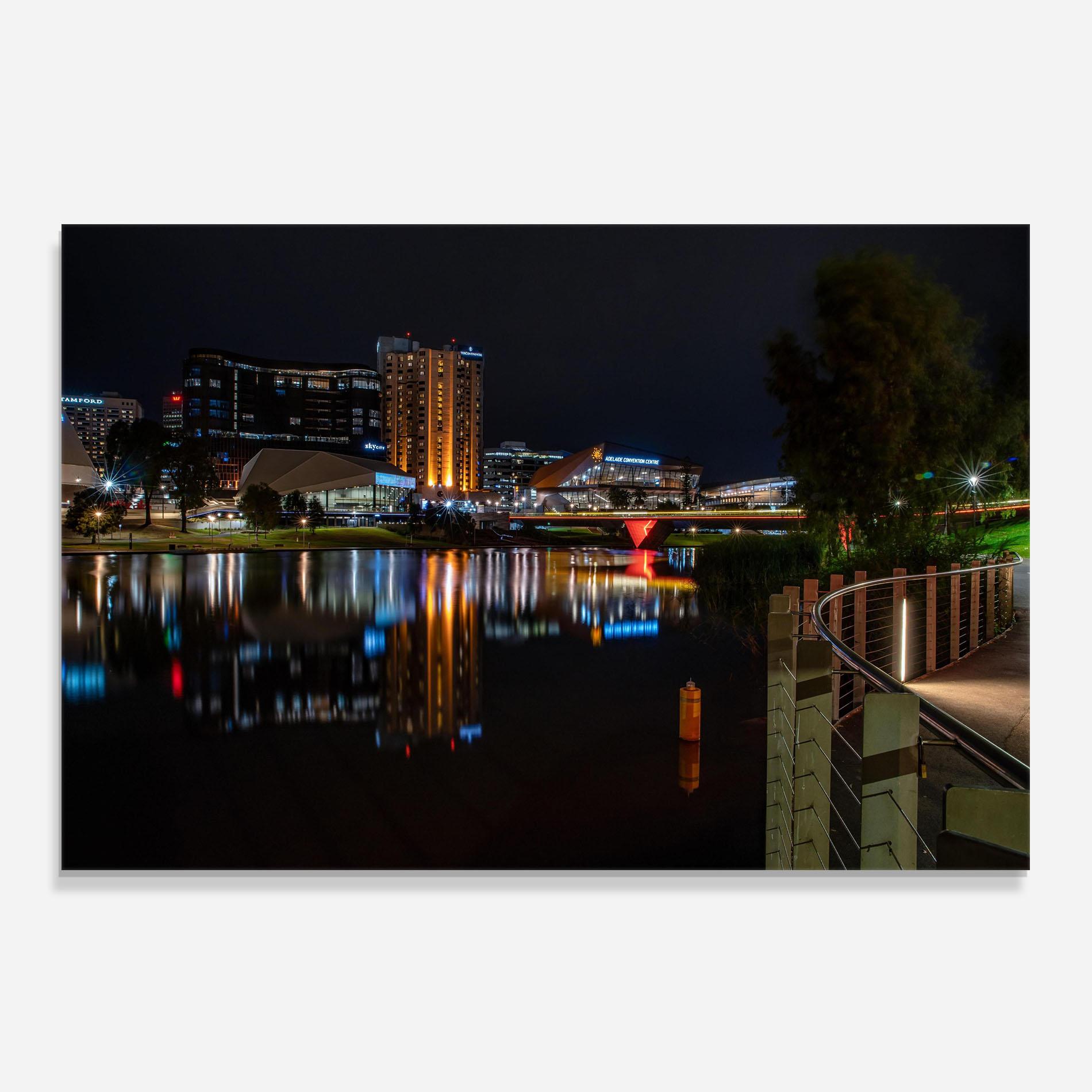 Panou Sticla Bucatarie Australia Night Lake mockup 0