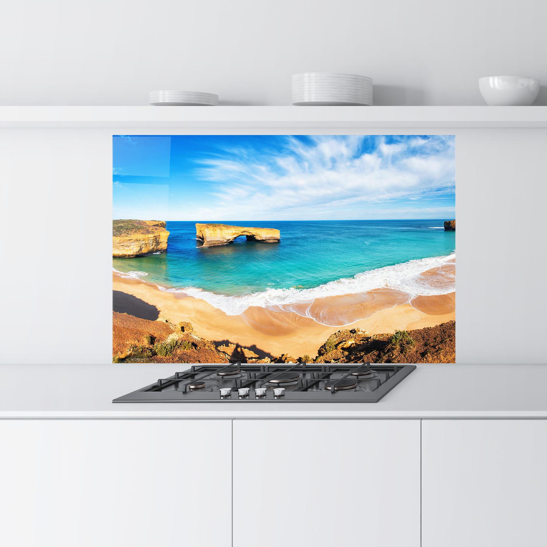 Panou Sticla Bucatarie Australian Island mockup 9