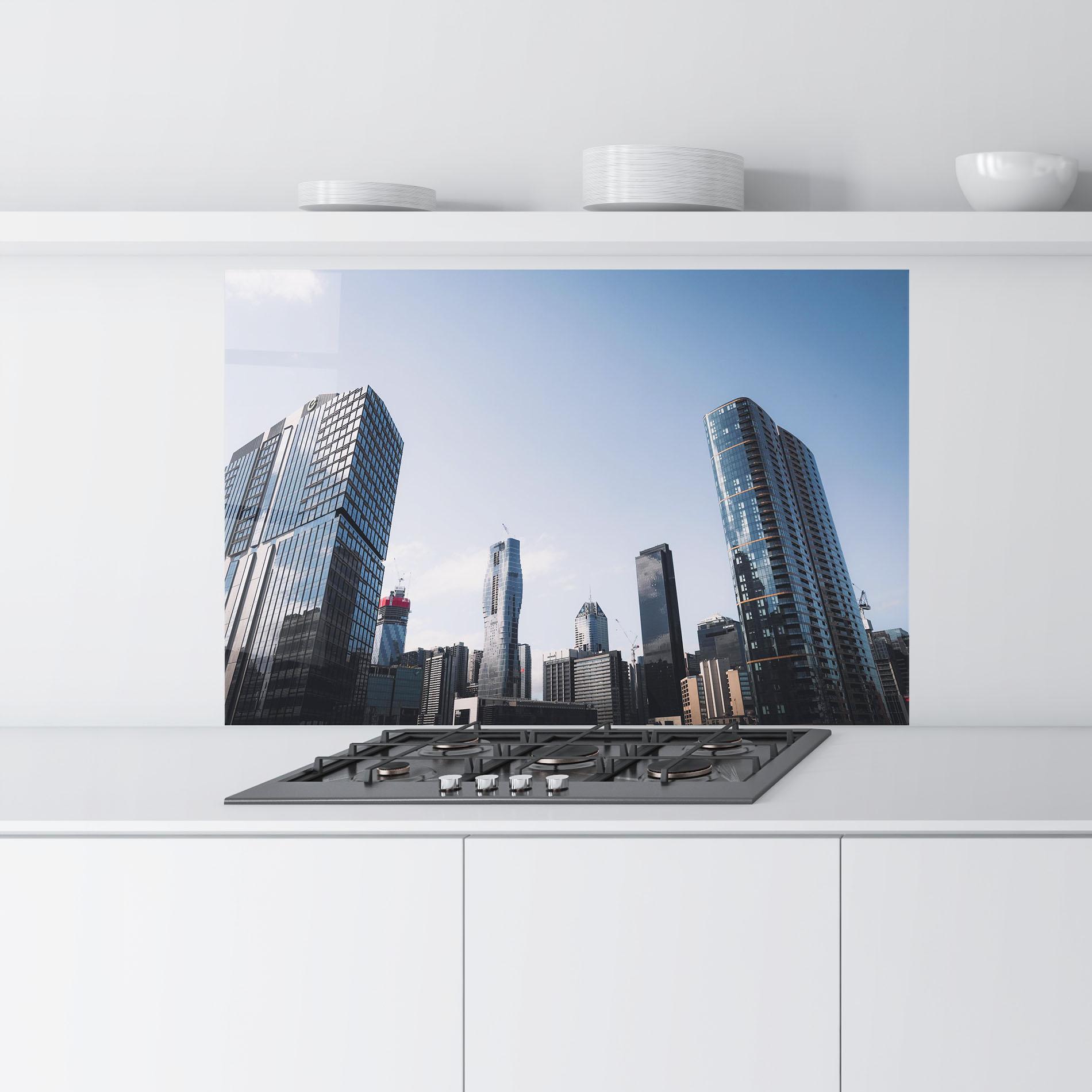 Panou Sticla Bucatarie Business Building mockup 9