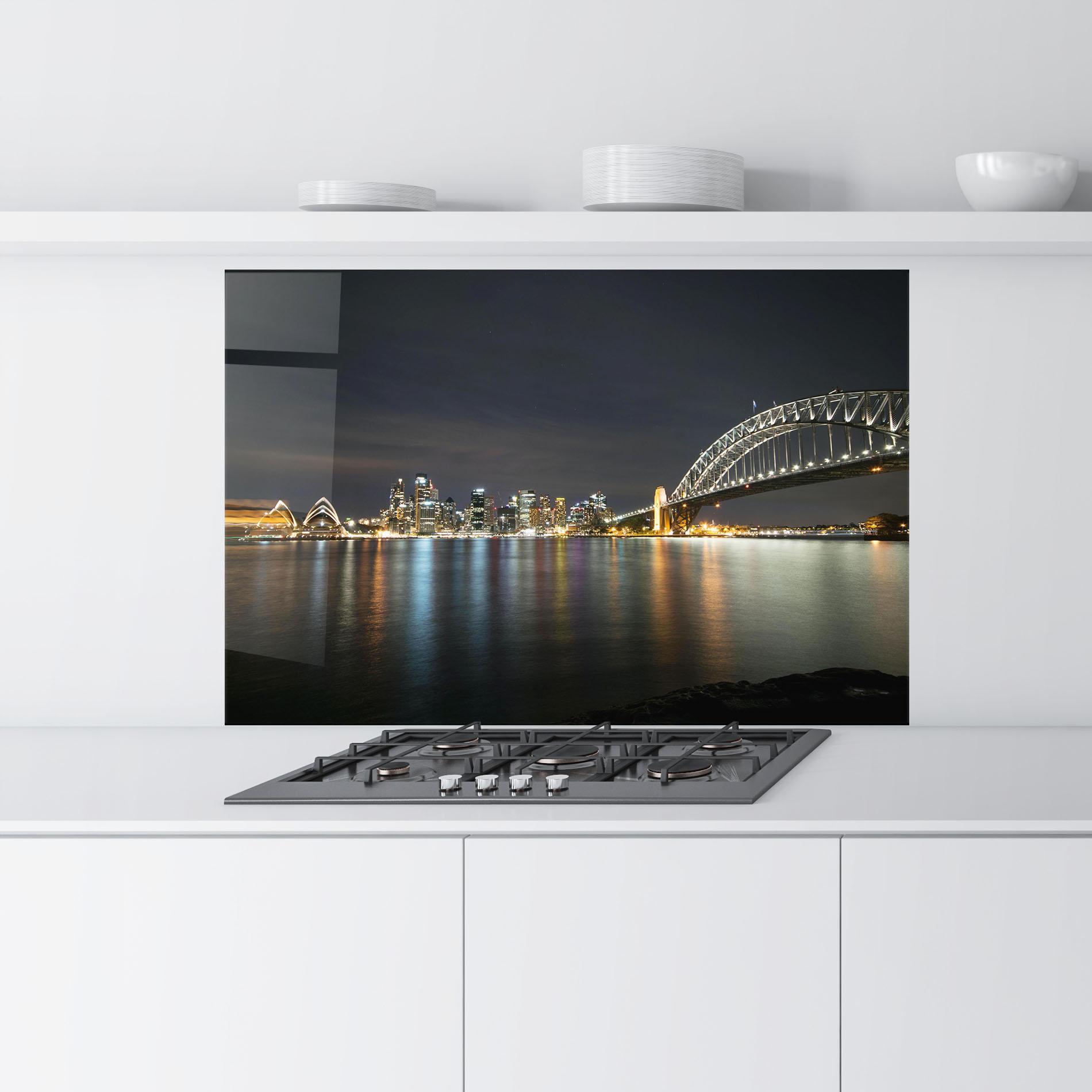 Panou Sticla Bucatarie Harbour Bridge mockup 9