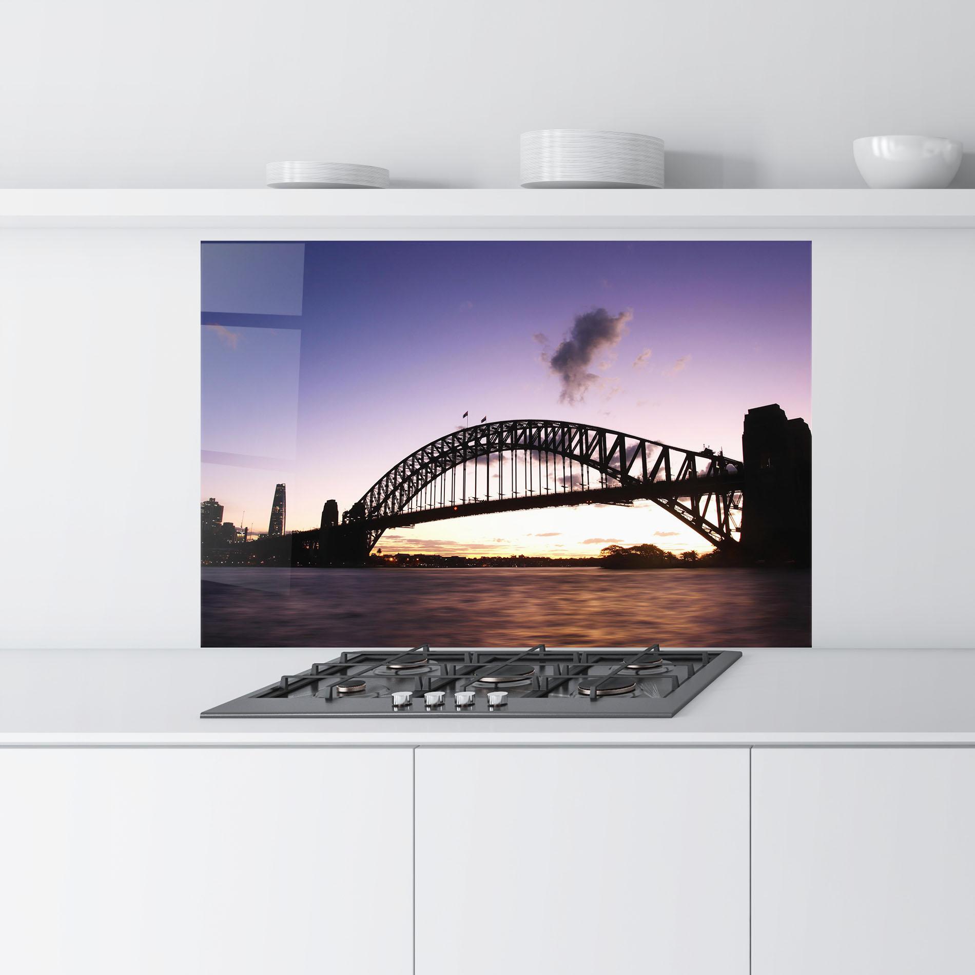 Panou Sticla Bucatarie Purple Sky Sydney mockup 9