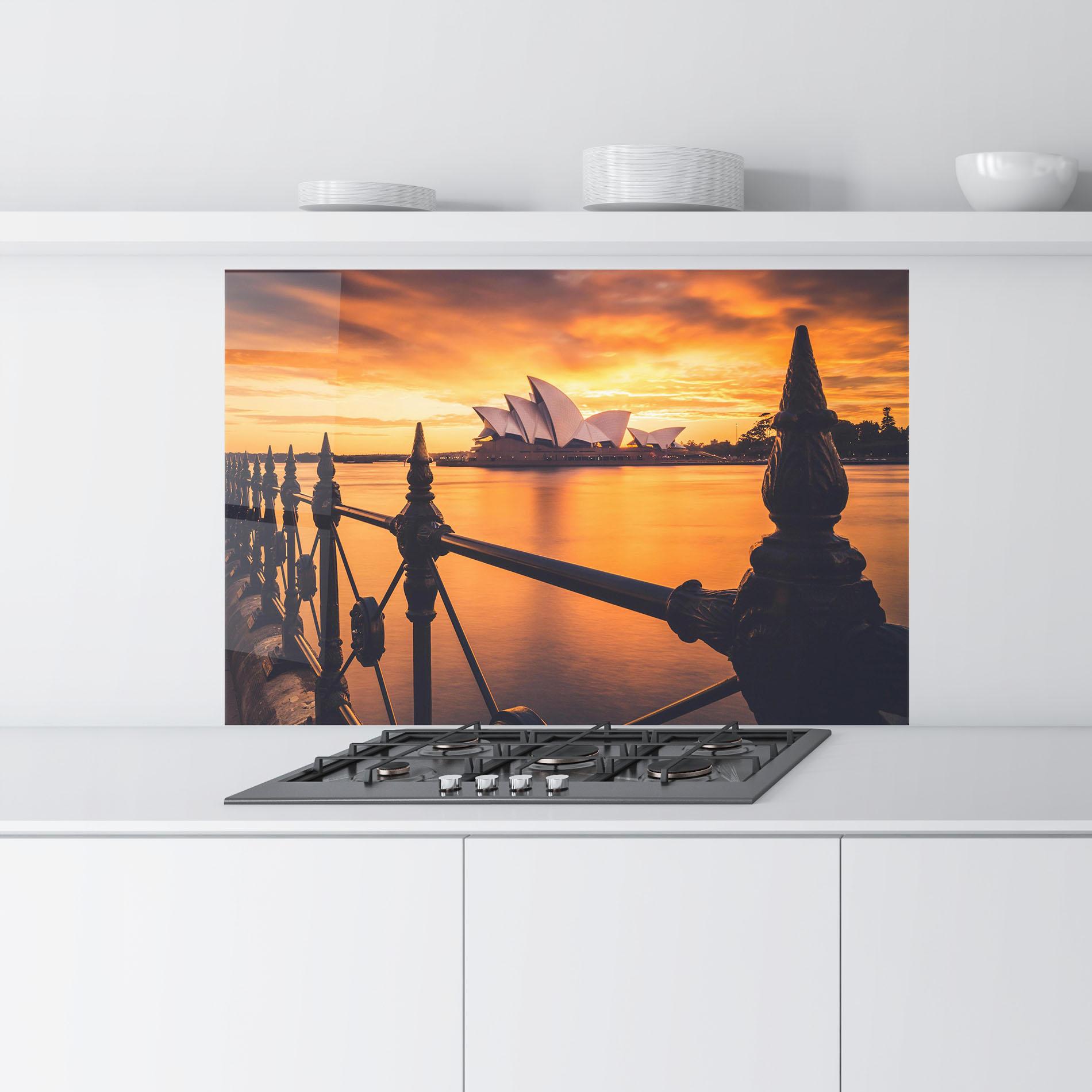 Panou Sticla Bucatarie Sydney Orange View mockup 9