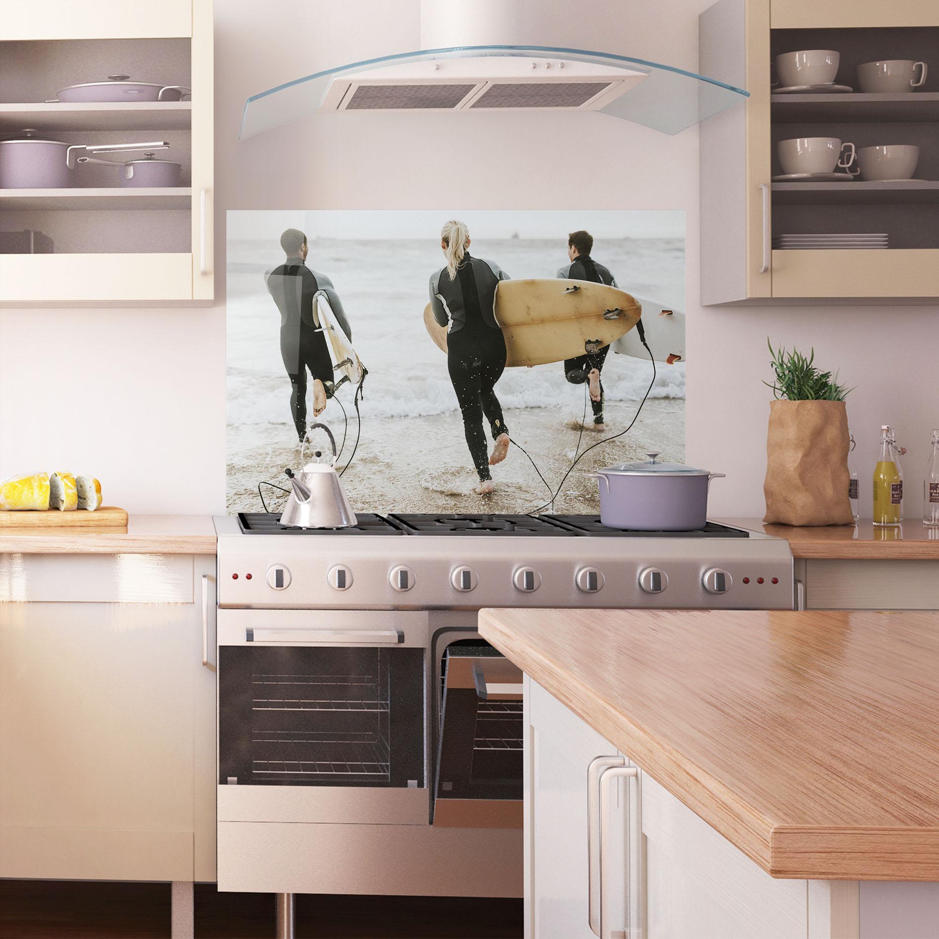 Panou Sticla Bucatarie Australian Beach mockup 1