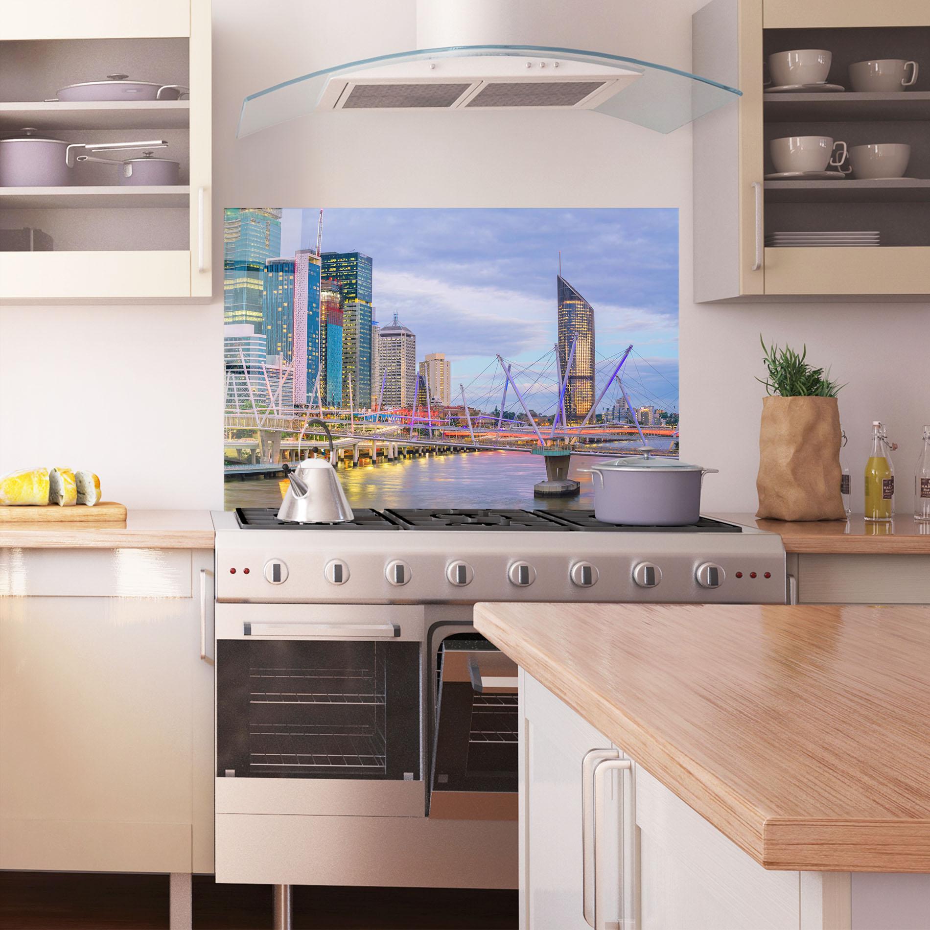 Panou Sticla Bucatarie Brisbane River Australia mockup 1