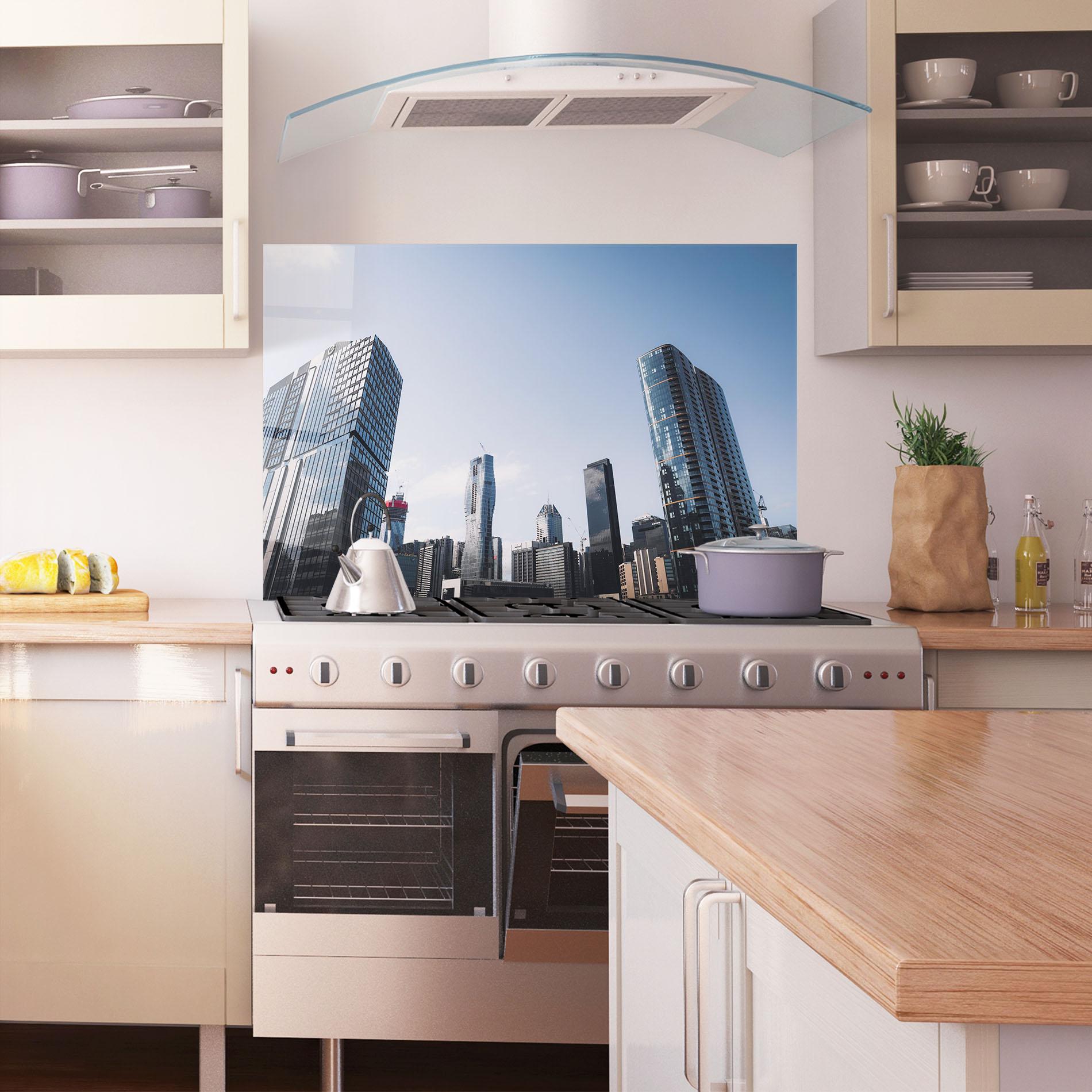 Panou Sticla Bucatarie Business Building mockup 1