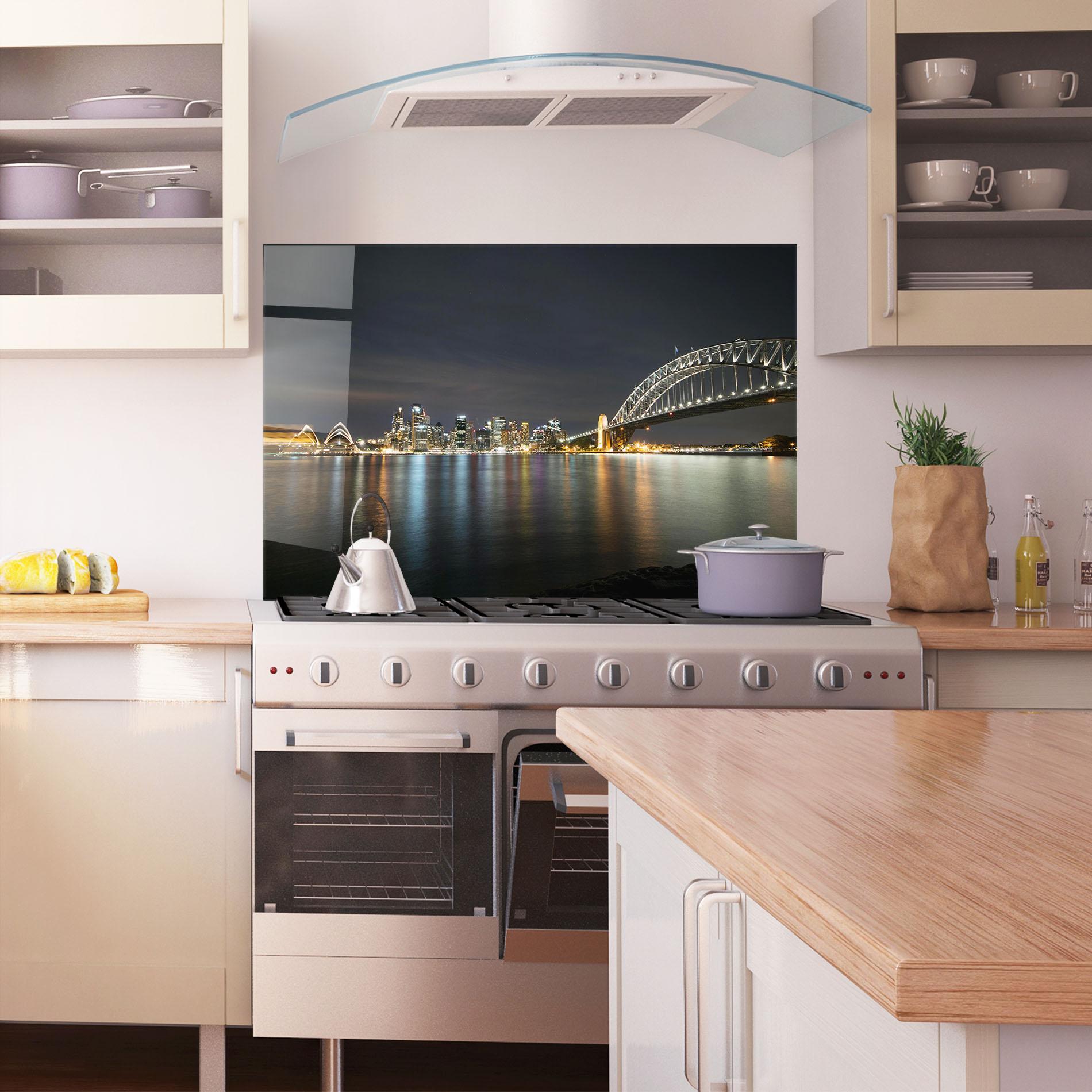 Panou Sticla Bucatarie Harbour Bridge mockup 1