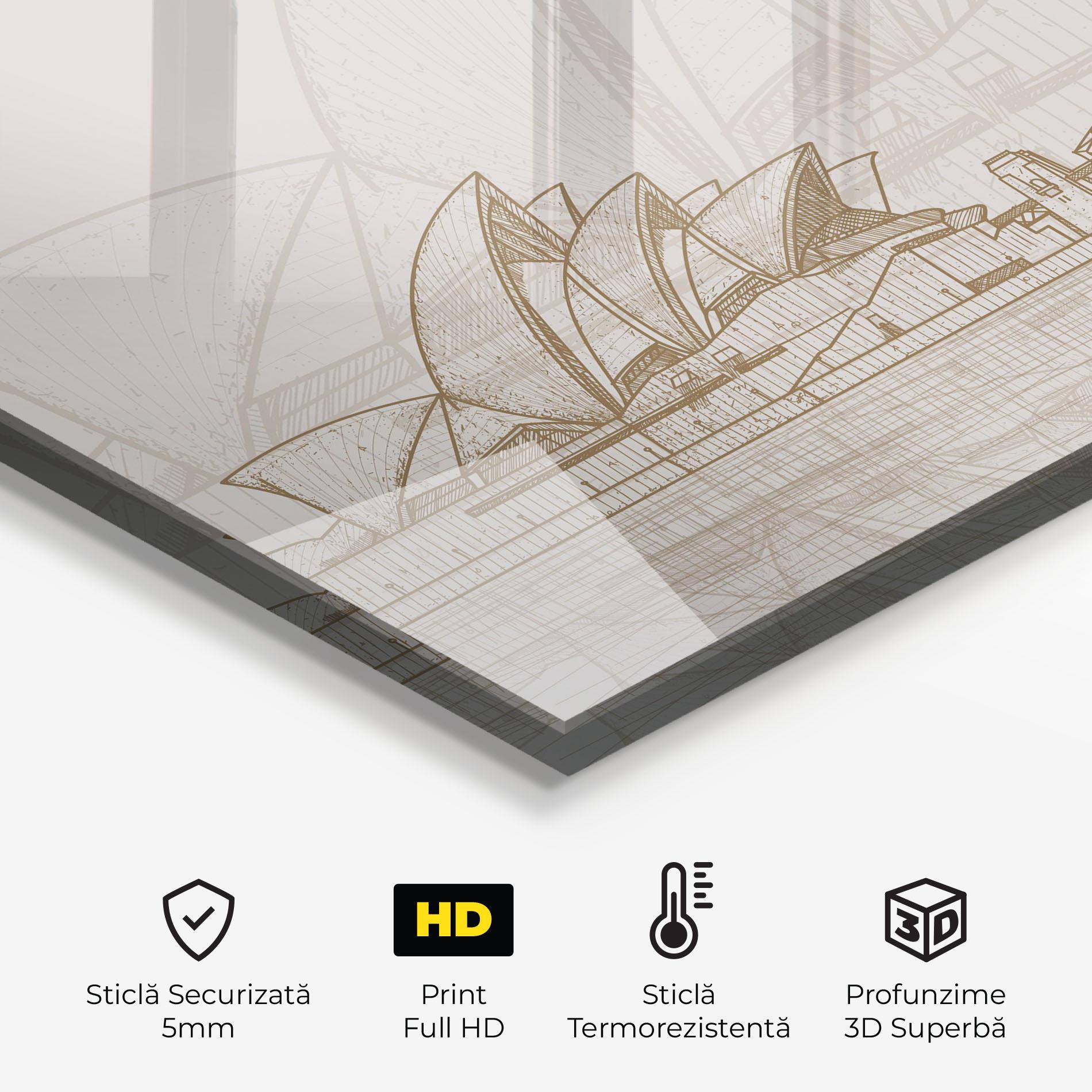 Panou Sticla Bucatarie Brown Opera House mockup 2